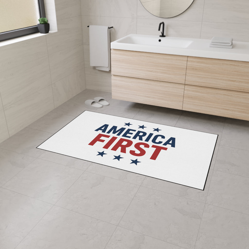 America First Patriotic Floor Mat