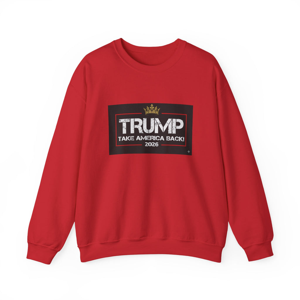 Crewneck Sweatshirt — "TAKE AMERICA BACK" 2028 Political Graphic