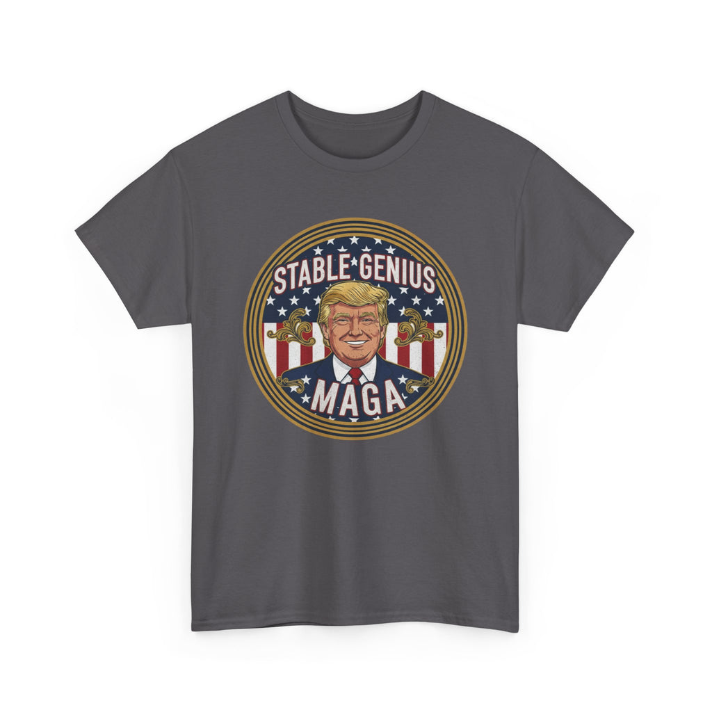 Unisex Heavy Cotton Tee--"Stable Genuis MAGA"