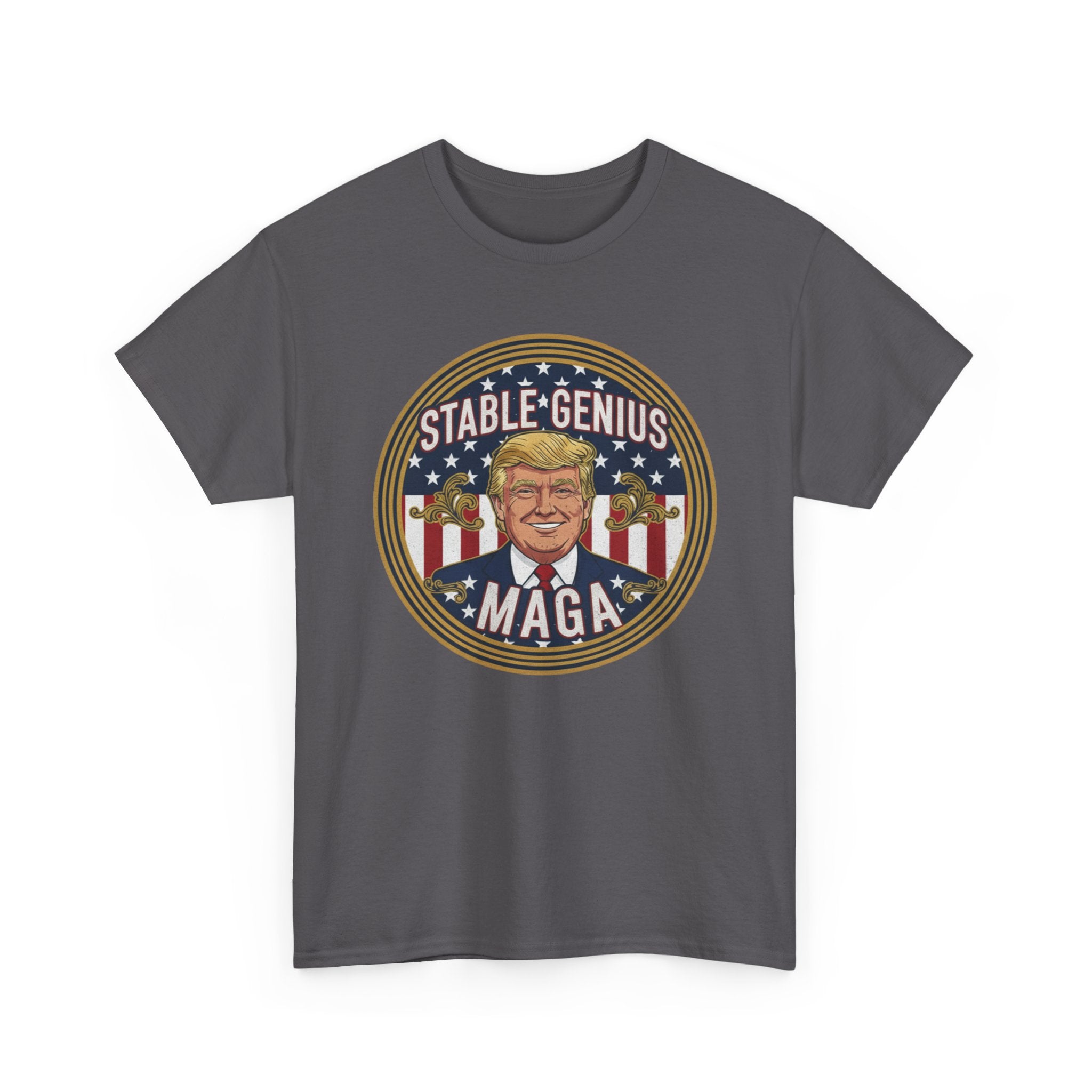 Unisex Heavy Cotton Tee--"Stable Genuis MAGA"