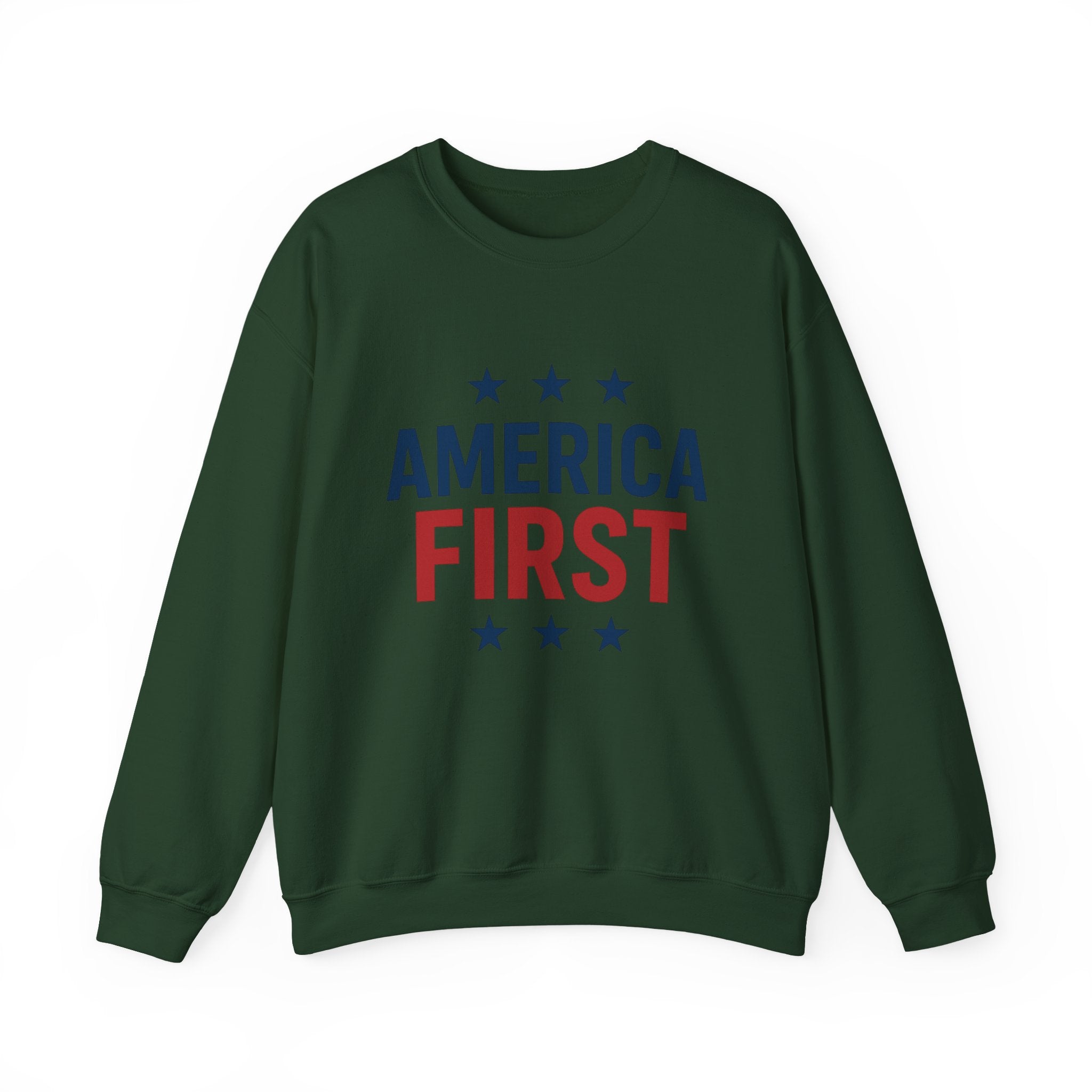 America First Sweatshirt — Patriotic Crewneck Pullover
