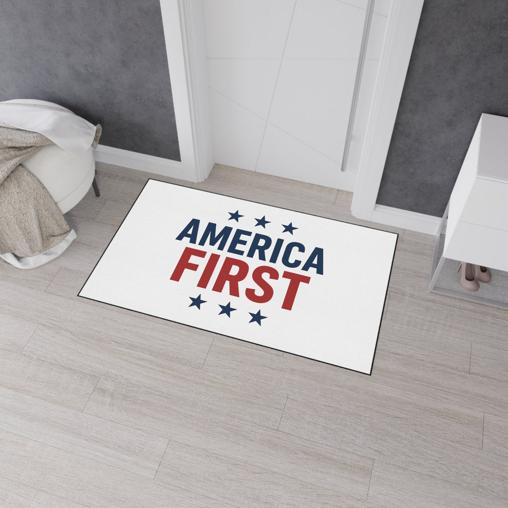 America First Patriotic Floor Mat