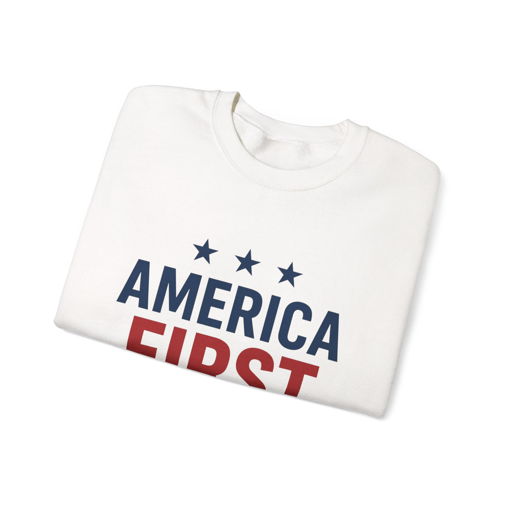 America First Sweatshirt — Patriotic Crewneck Pullover