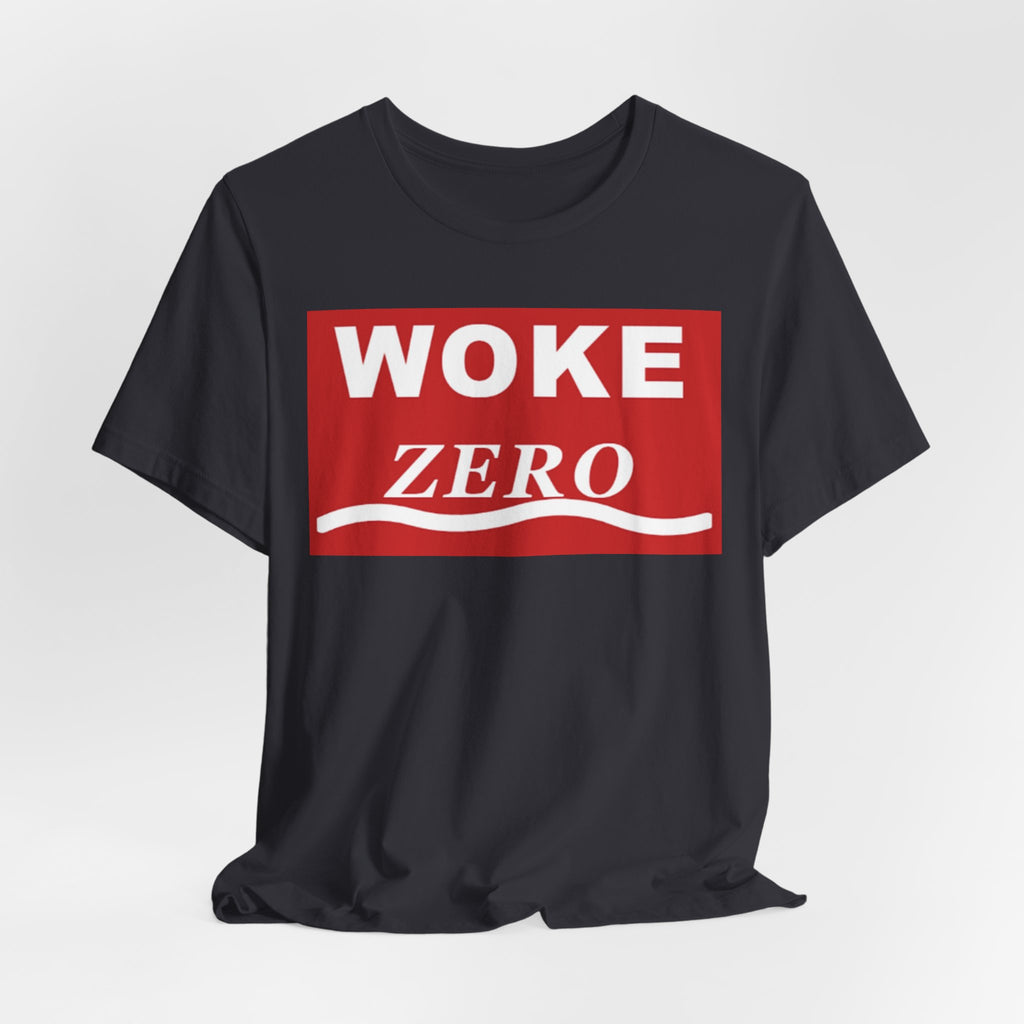 Woke Zero Tee — Bold Red Statement T-Shirt