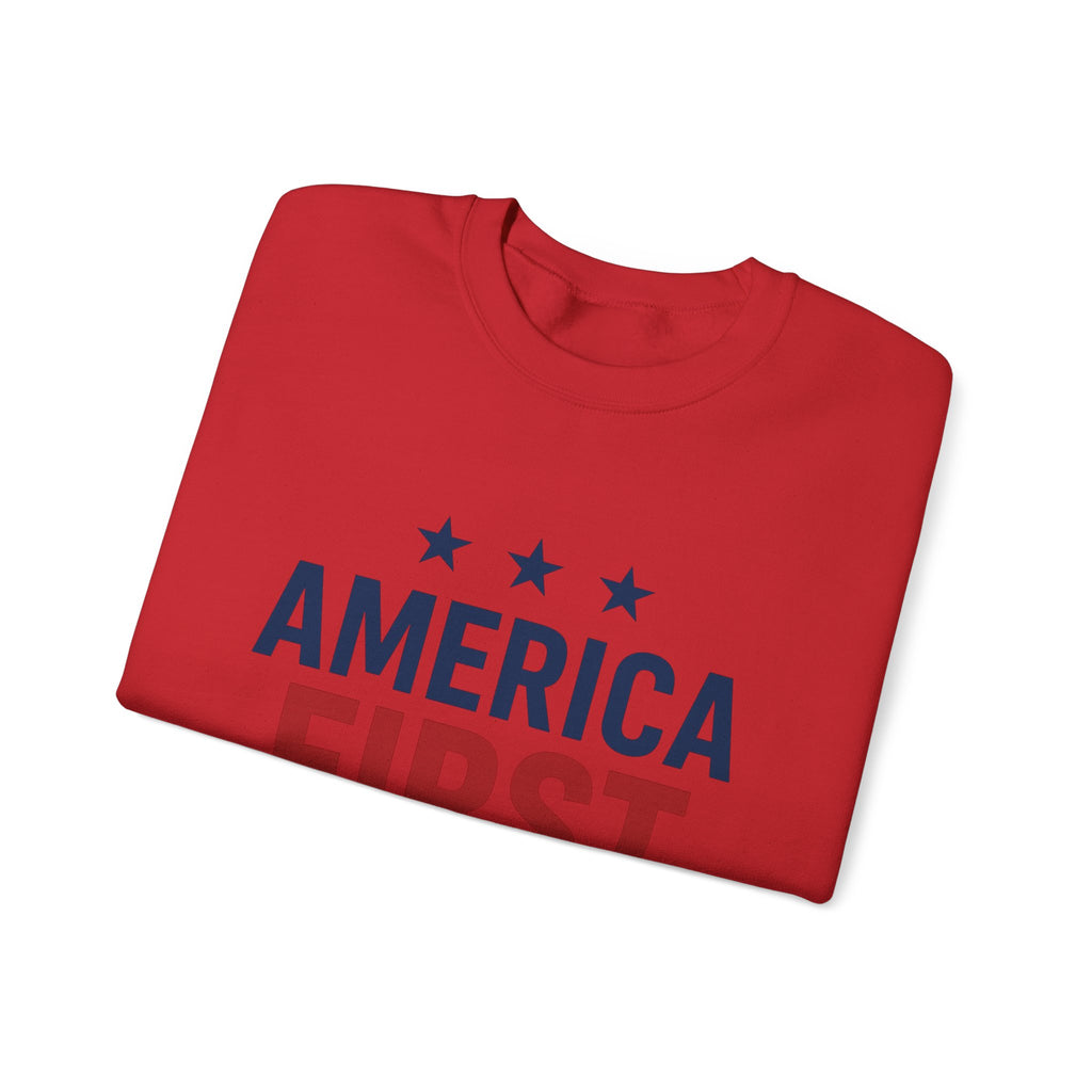 America First Sweatshirt — Patriotic Crewneck Pullover