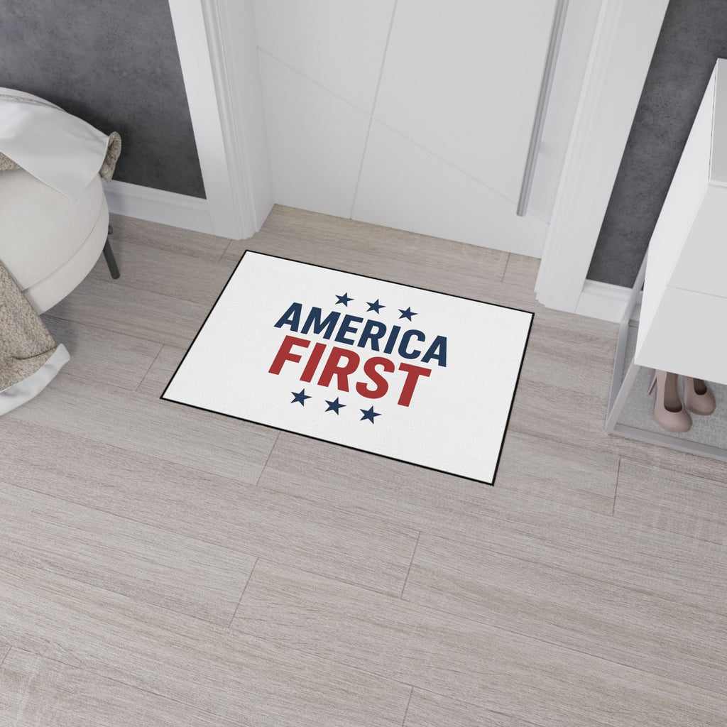 America First Patriotic Floor Mat