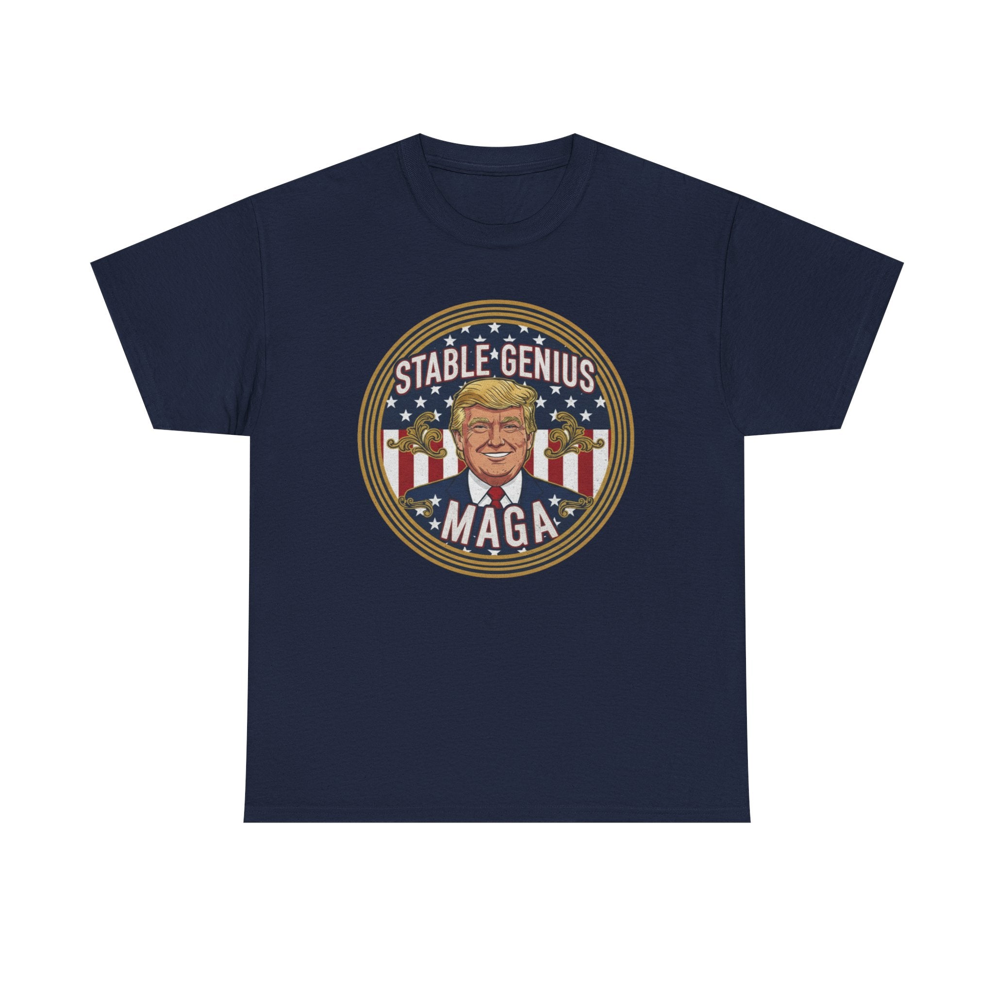 Unisex Heavy Cotton Tee--"Stable Genuis MAGA"