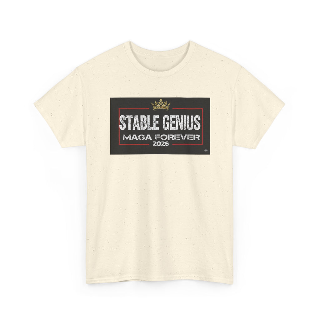 Unisex Heavy Cotton Tee--"Stable Genius MAGA Forever"