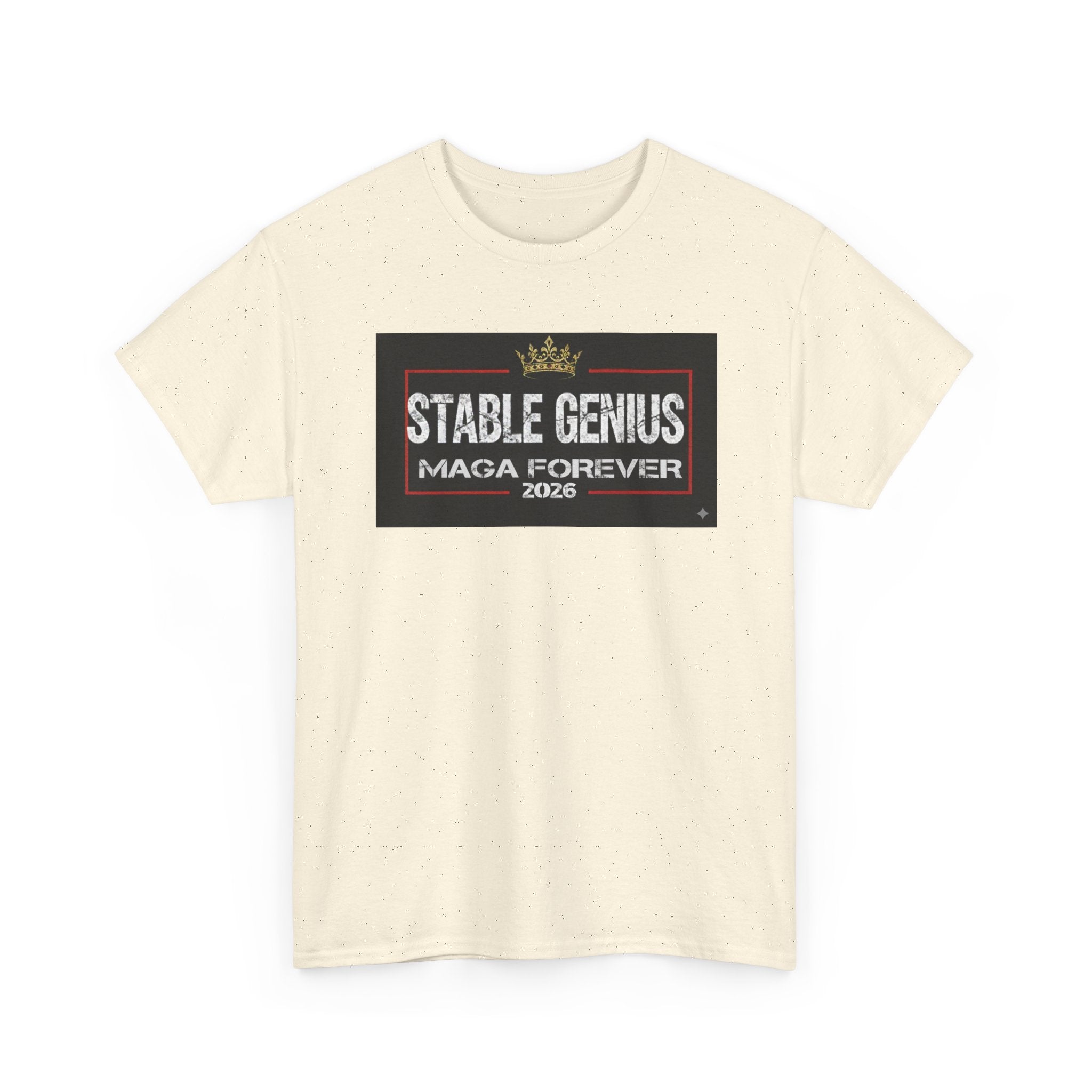 Unisex Heavy Cotton Tee--"Stable Genius MAGA Forever"