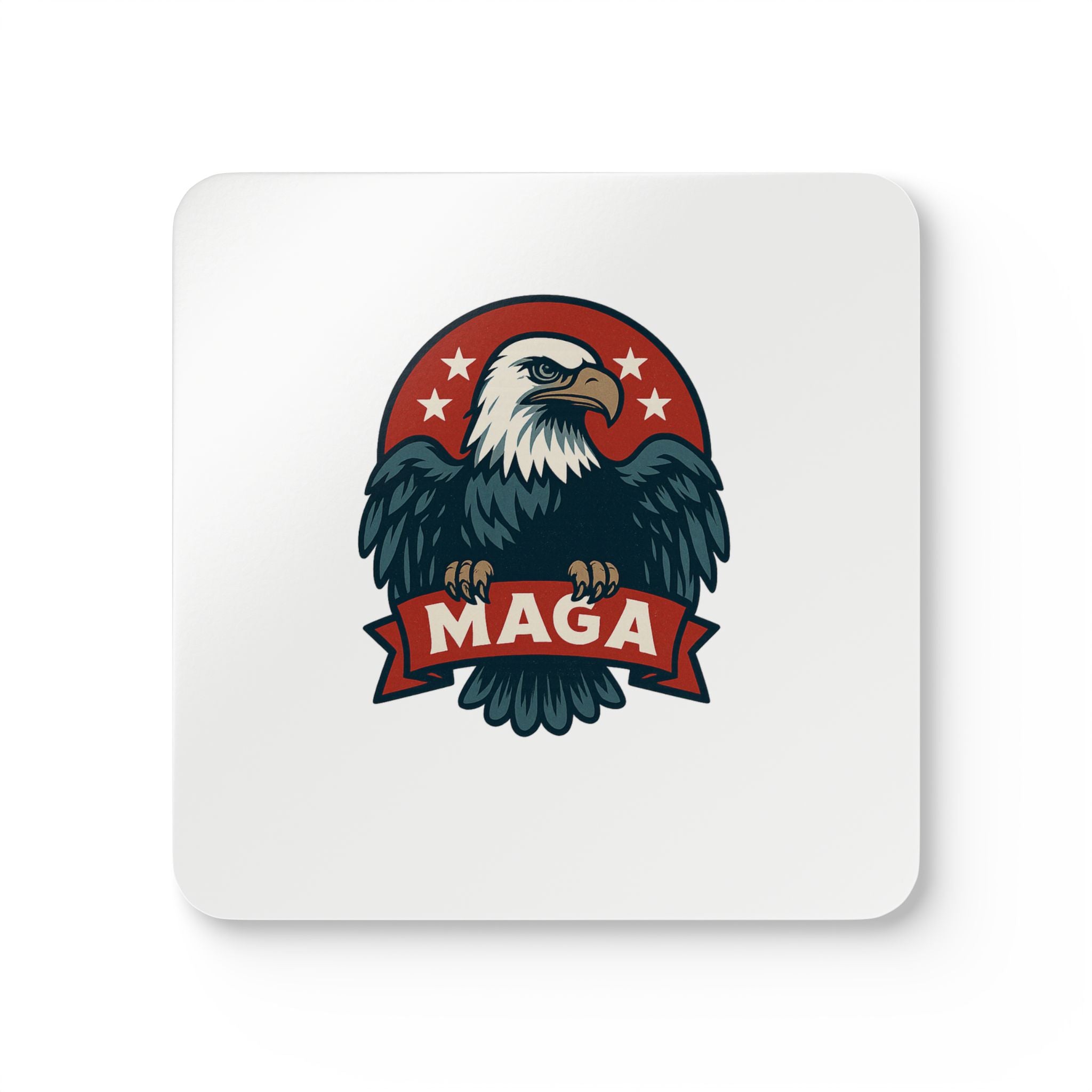 MAGA Eagle Cork Coaster Set — Patriotic Drink Coasters (4-Pack)