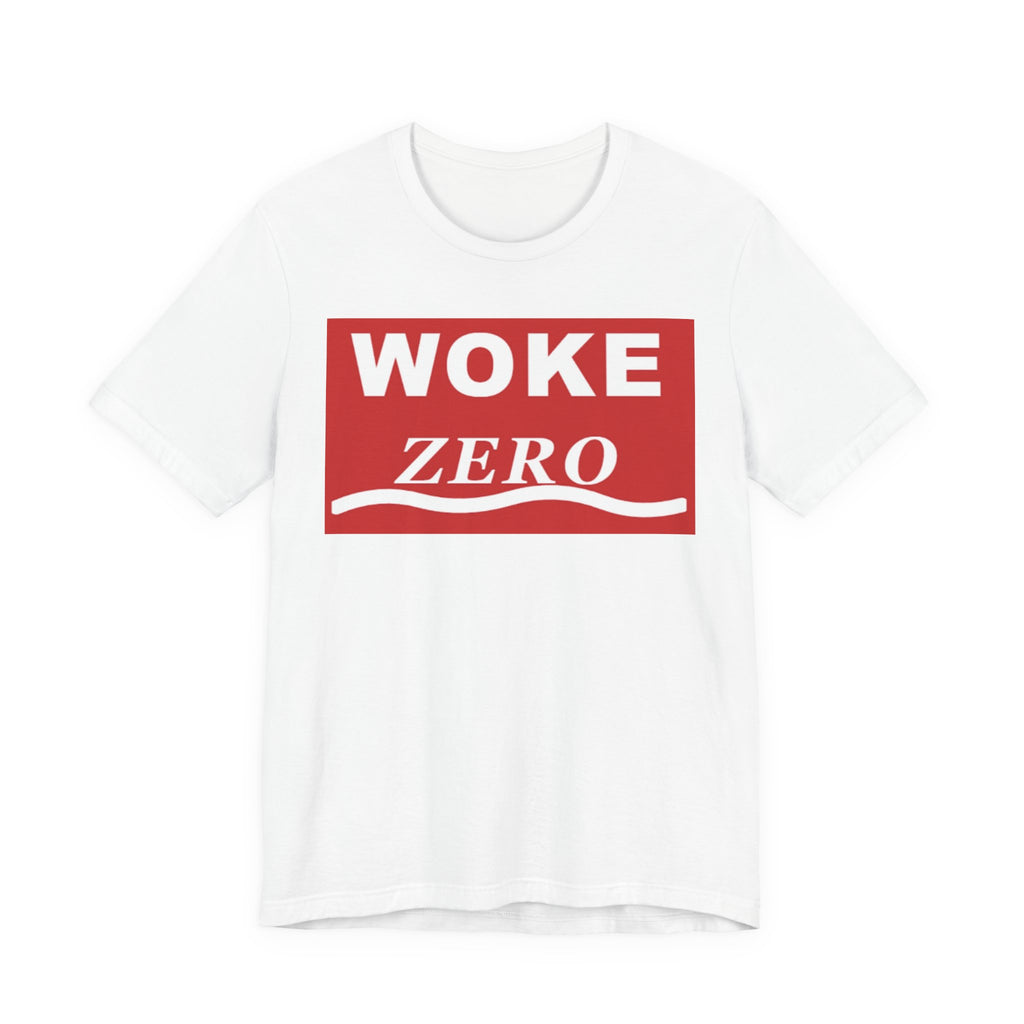 Woke Zero Tee — Bold Red Statement T-Shirt