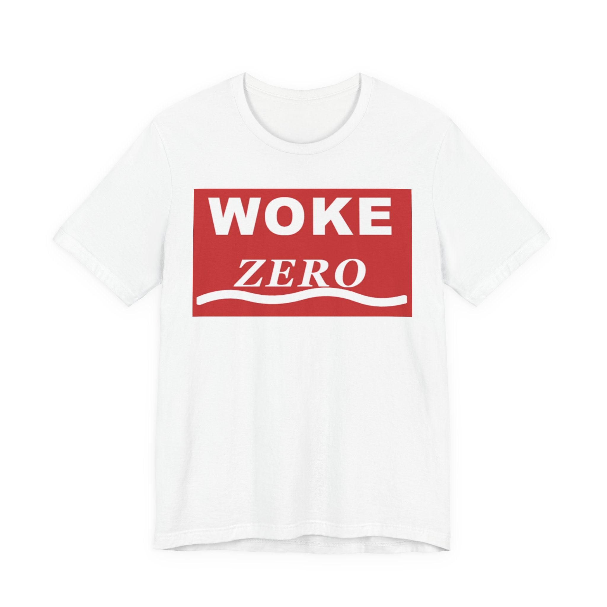 Woke Zero Tee — Bold Red Statement T-Shirt