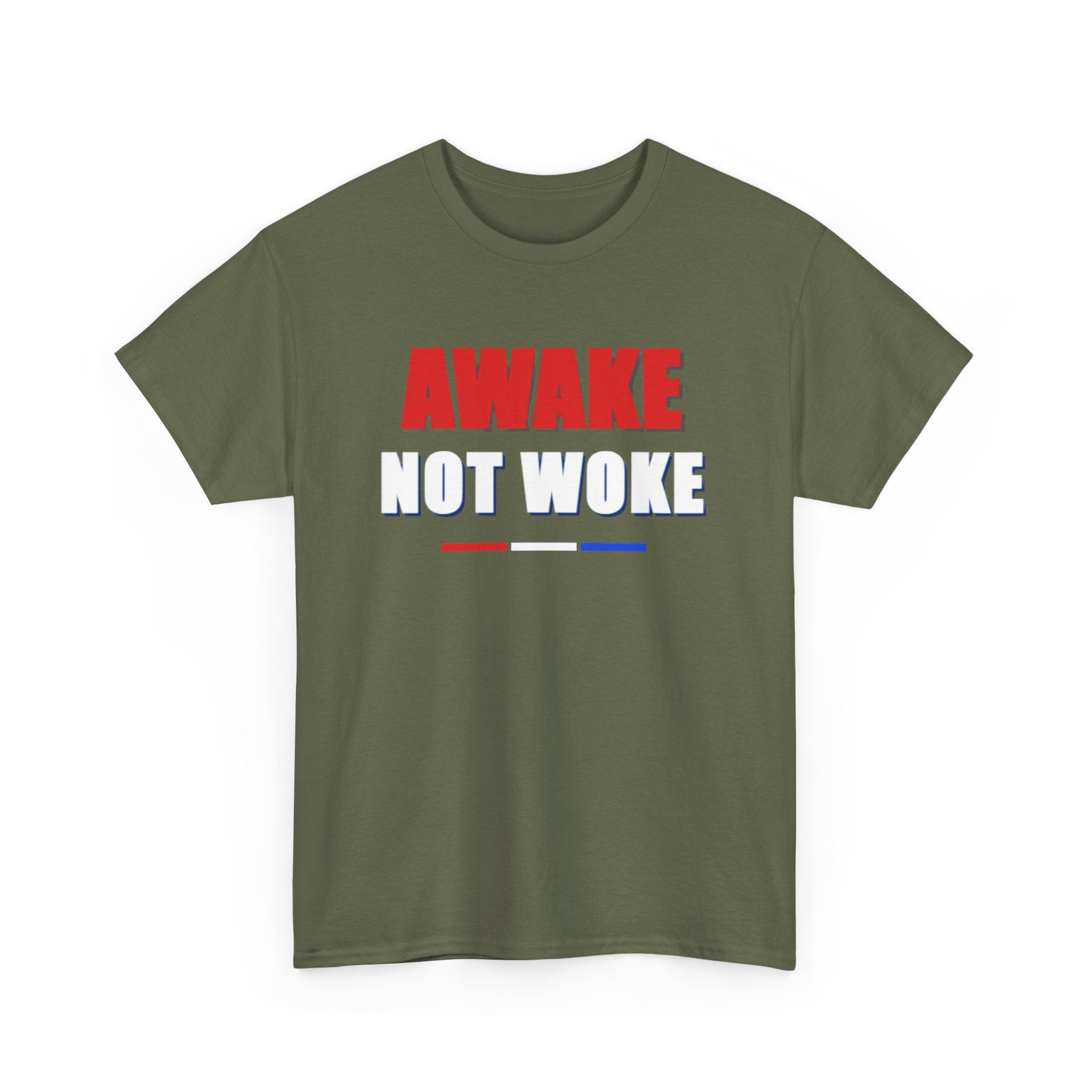 T-Shirt — "Awake Not Woke" Patriotic Graphic Tee