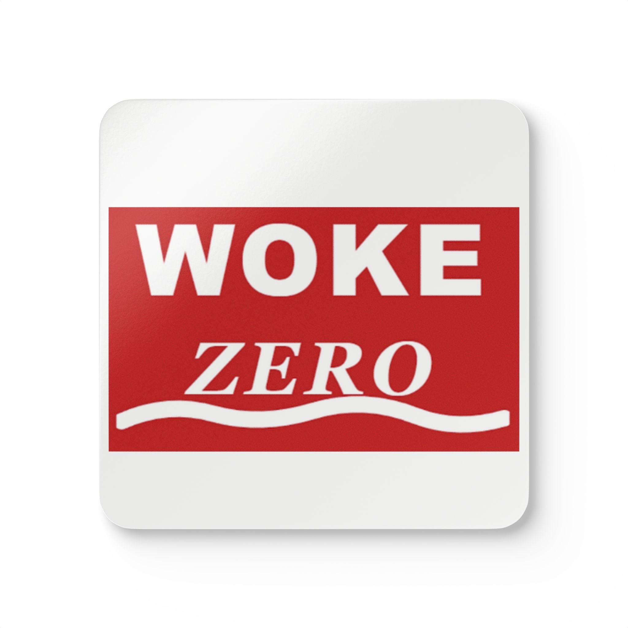 Cork Coaster Set — “WOKE ZERO” Red Logo Drink Coasters