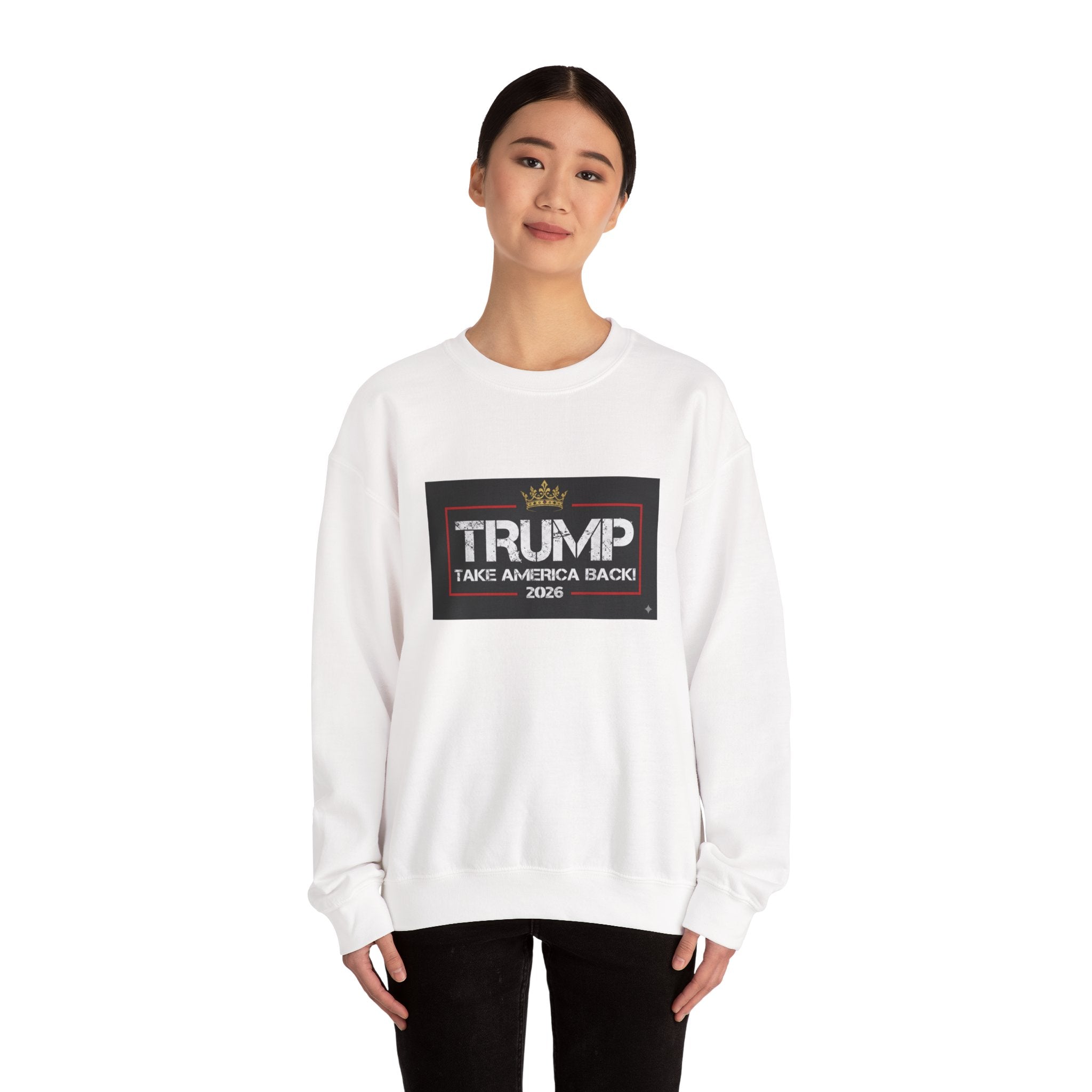Crewneck Sweatshirt — "TAKE AMERICA BACK" 2028 Political Graphic