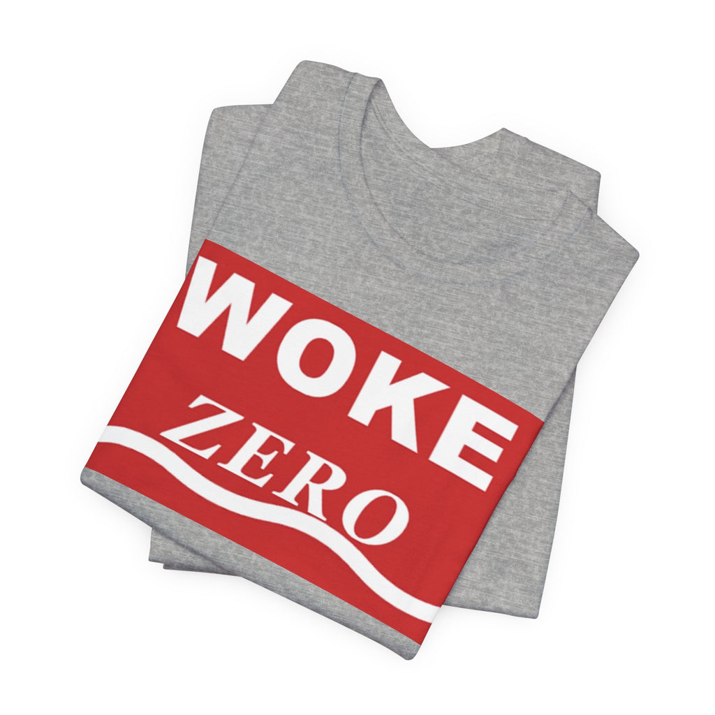 Woke Zero Tee — Bold Red Statement T-Shirt