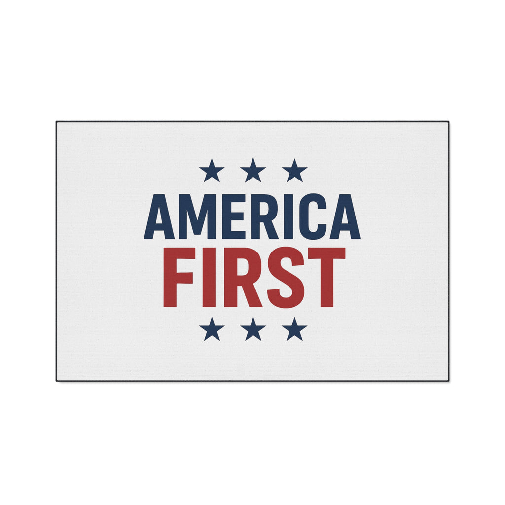 America First Patriotic Floor Mat