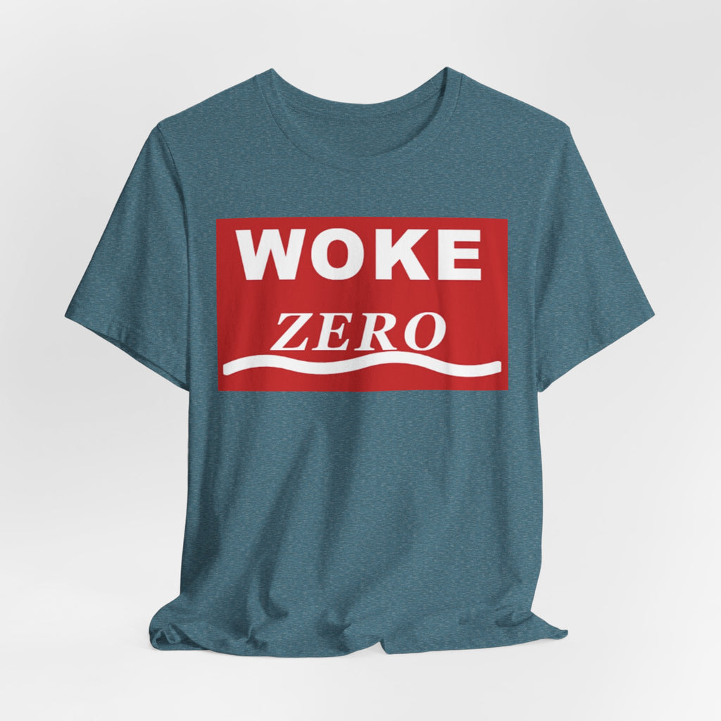 Woke Zero Tee — Bold Red Statement T-Shirt