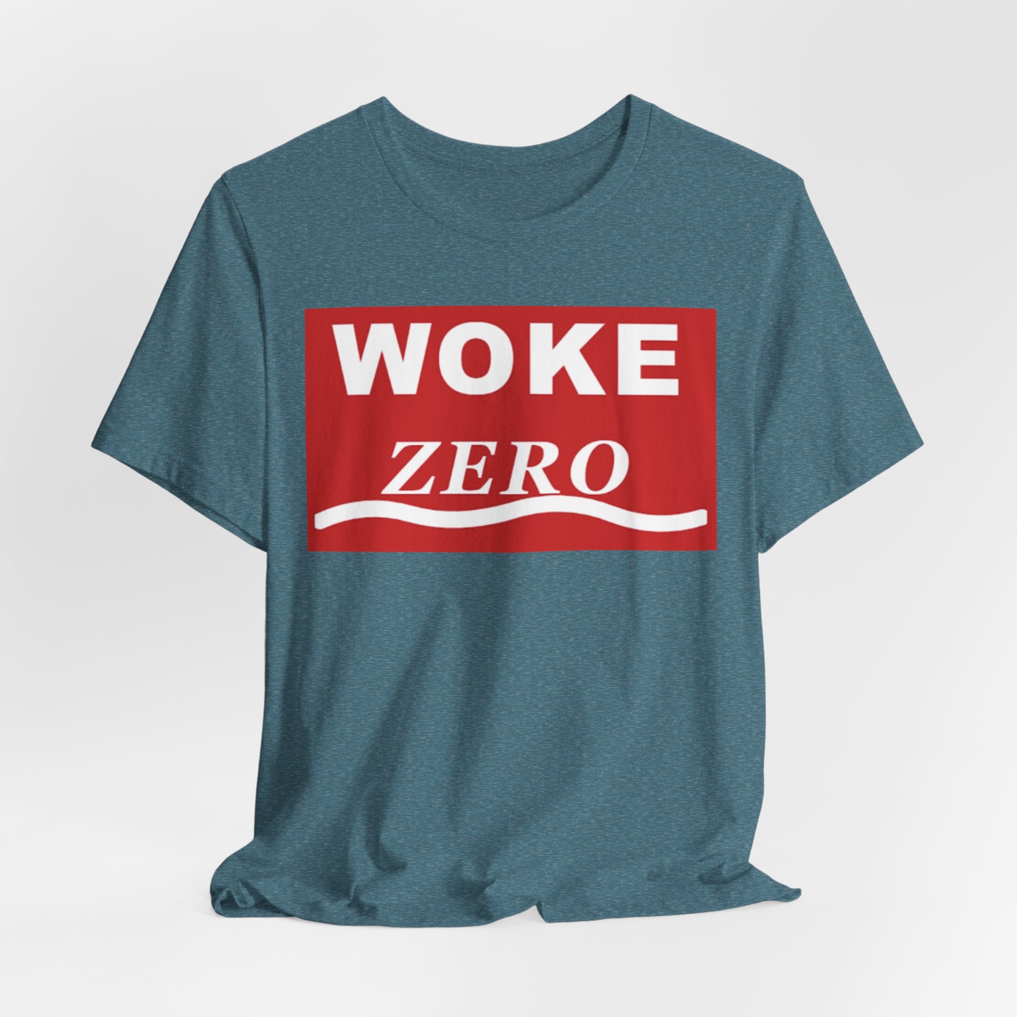Woke Zero Tee — Bold Red Statement T-Shirt