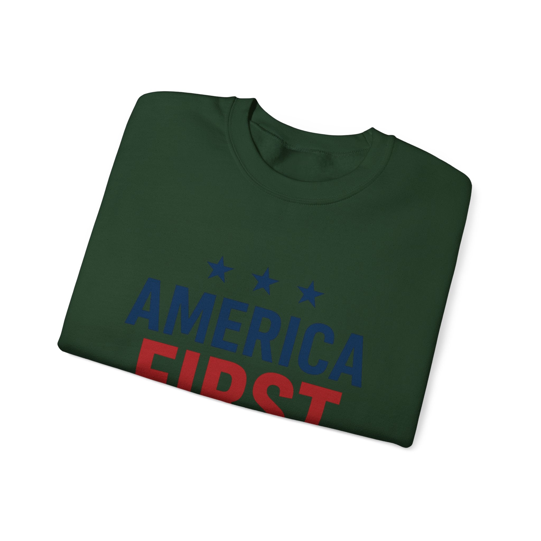 America First Sweatshirt — Patriotic Crewneck Pullover