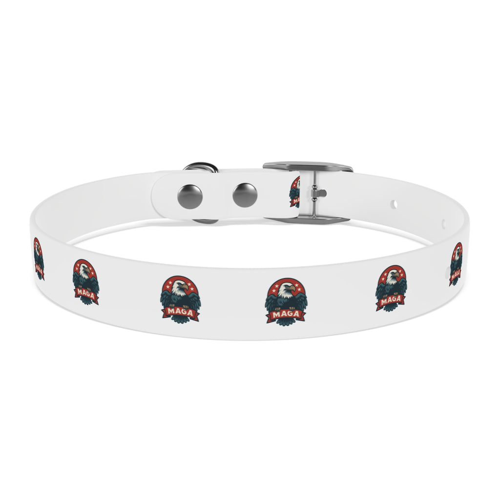 Patriotic MAGA Dog Collar — American Flag Eagle Design for Small & Large Dogs