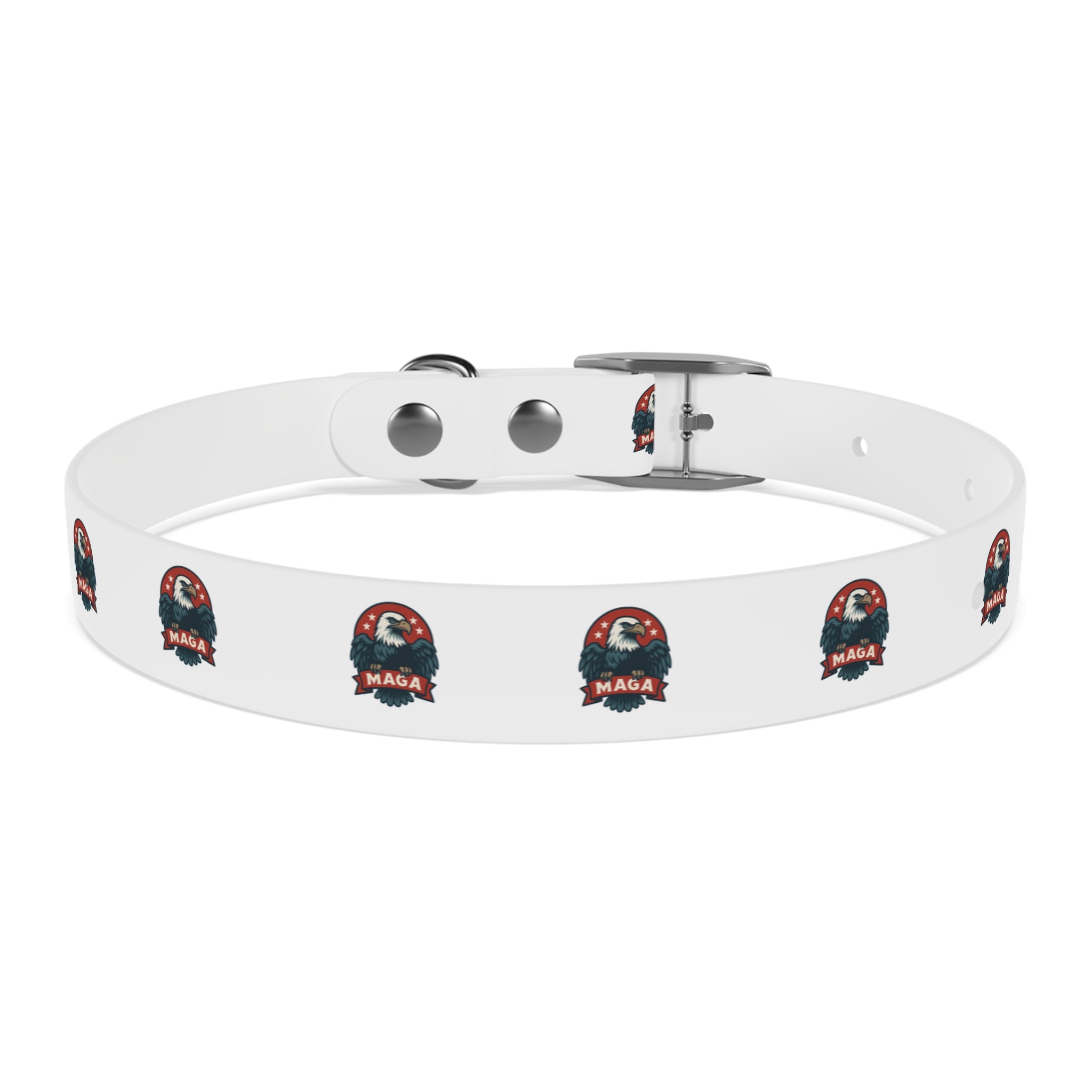 Patriotic MAGA Dog Collar — American Flag Eagle Design for Small & Large Dogs