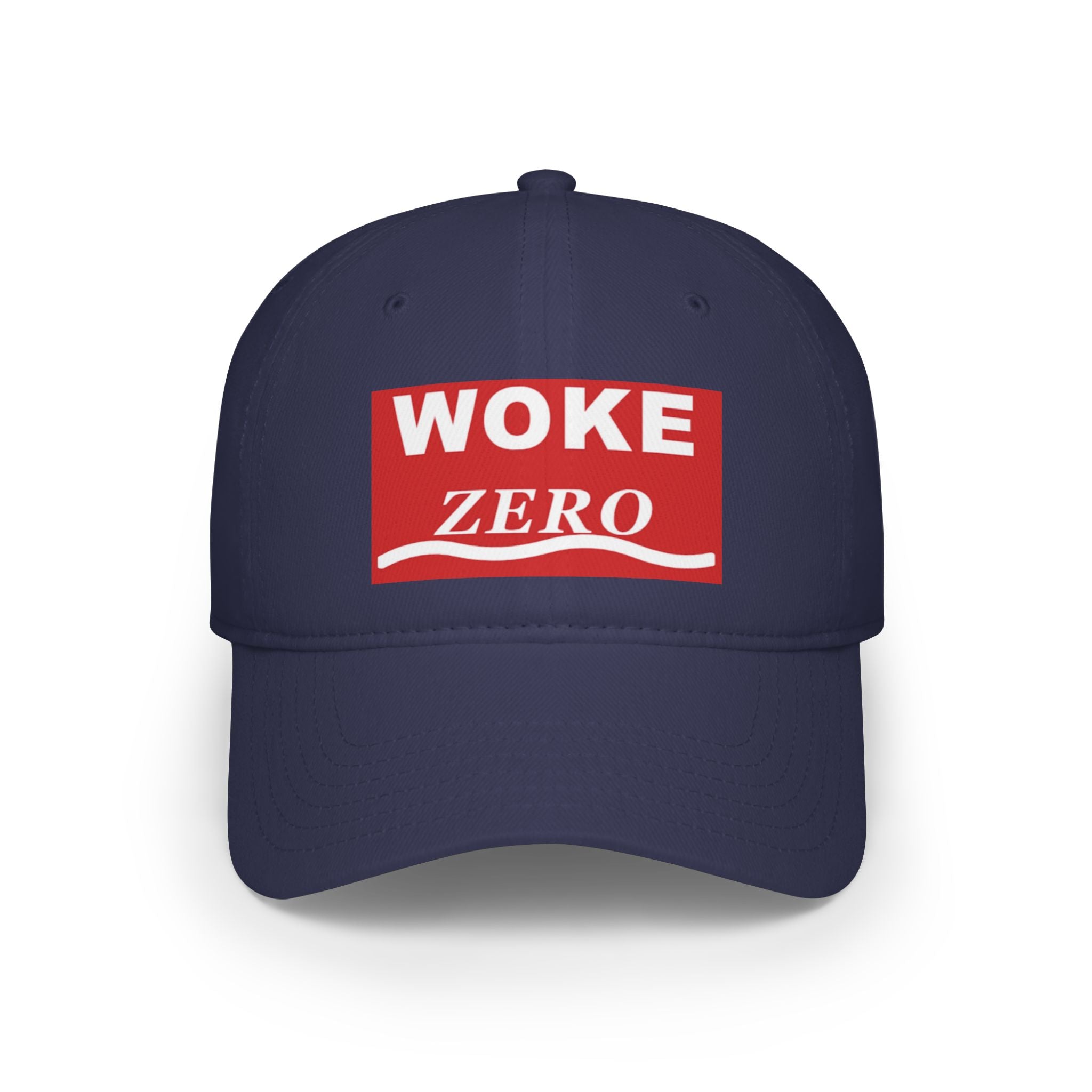 Woke Zero Baseball Cap — Bold Red Logo Low-Profile Hat