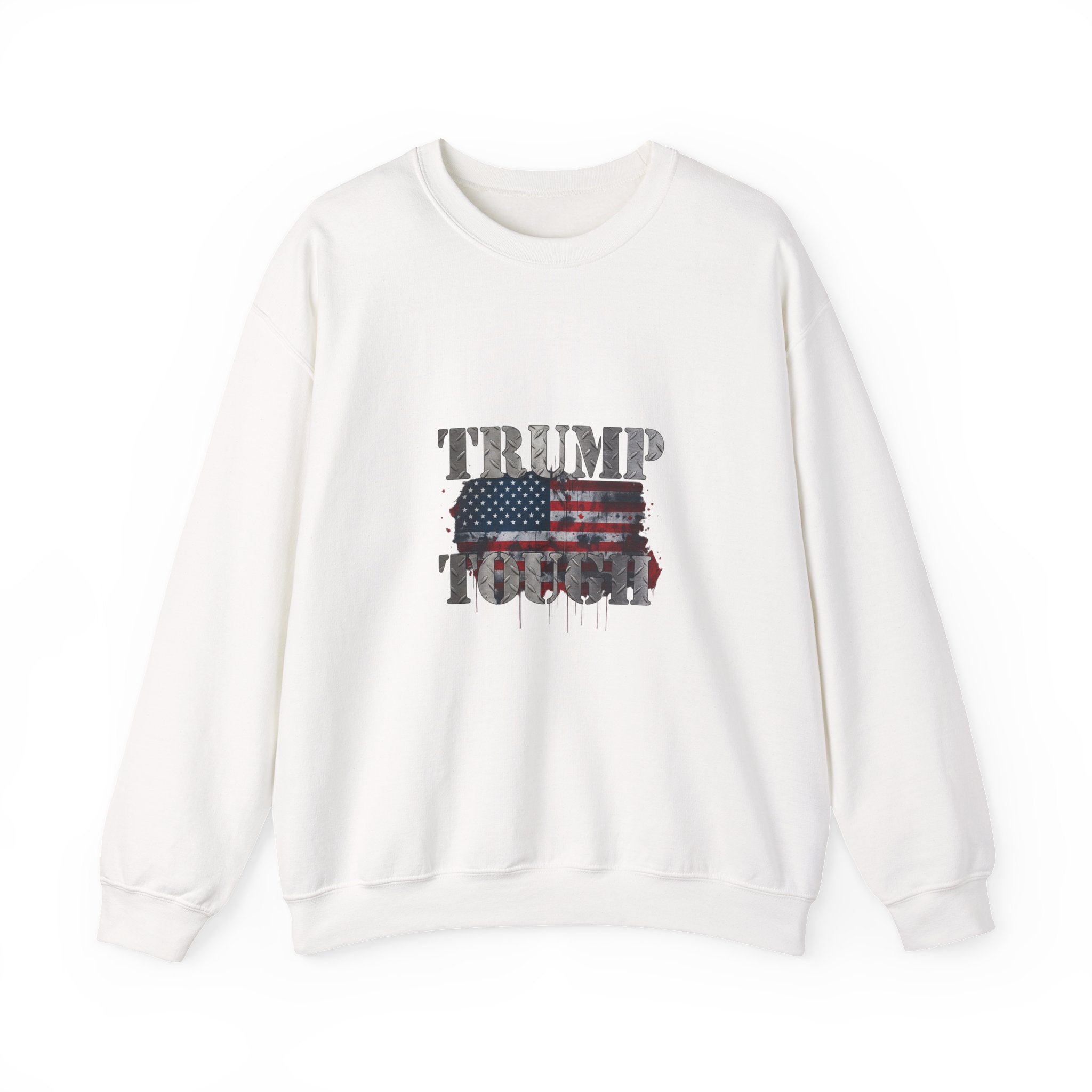 Patriotic 'TRUMP TOUCH' Sweatshirt – Distressed American Flag Crewneck
