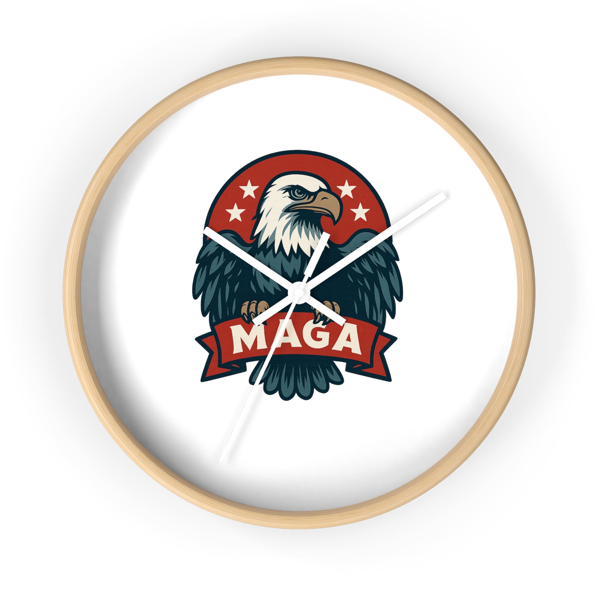MAGA Eagle Wall Clock — Patriotic American Eagle Timepiece