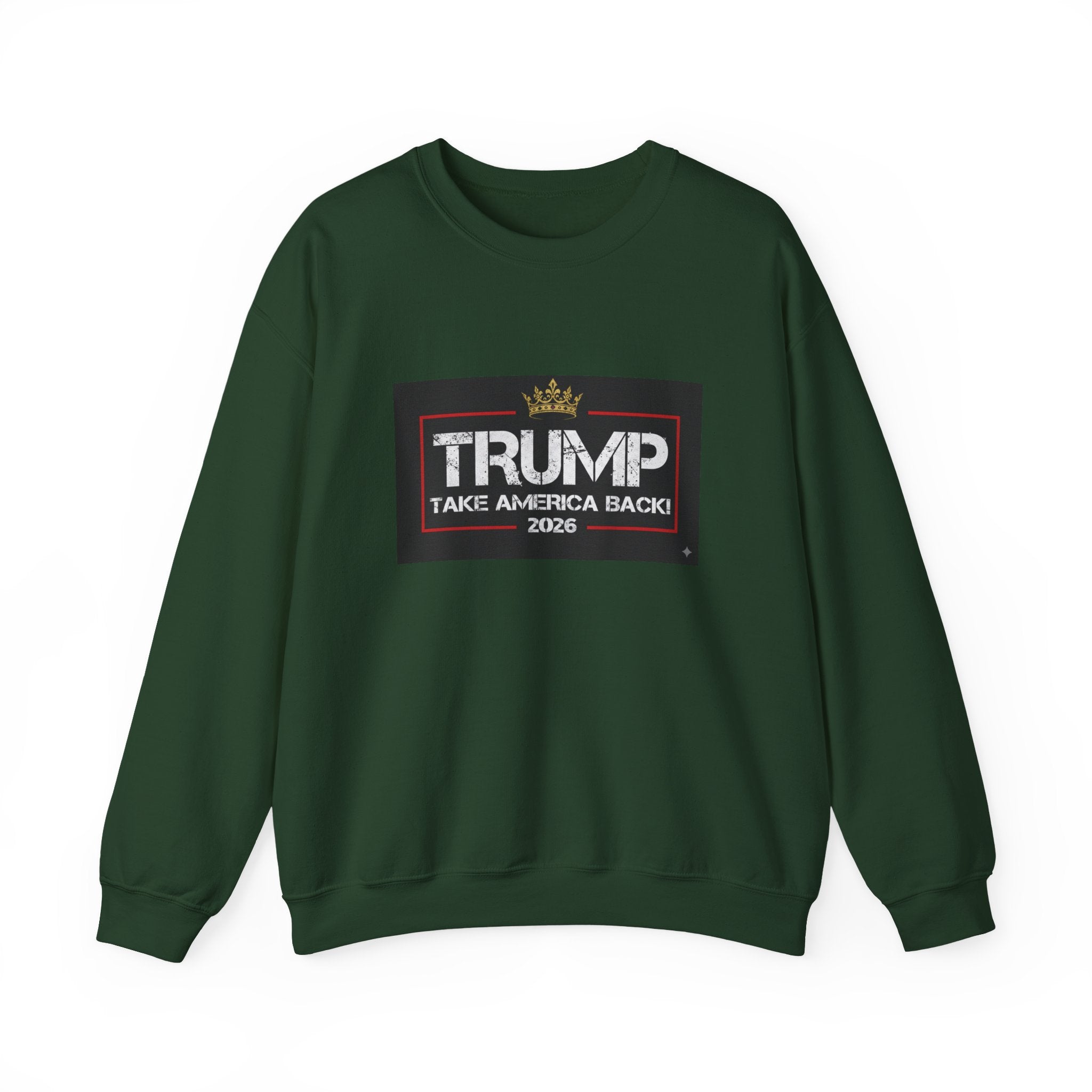 Crewneck Sweatshirt — "TAKE AMERICA BACK" 2028 Political Graphic