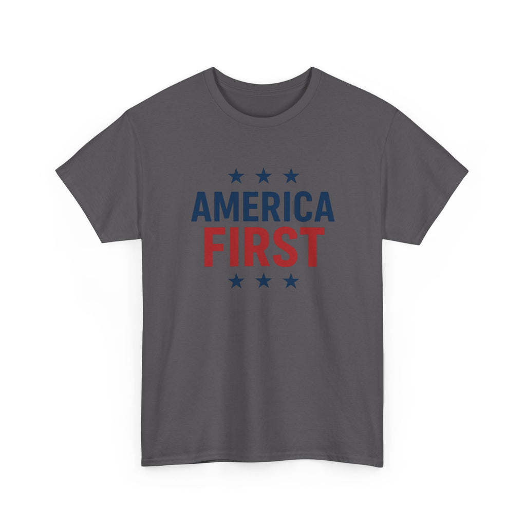 T-Shirt — "America First" Patriotic Graphic Tee