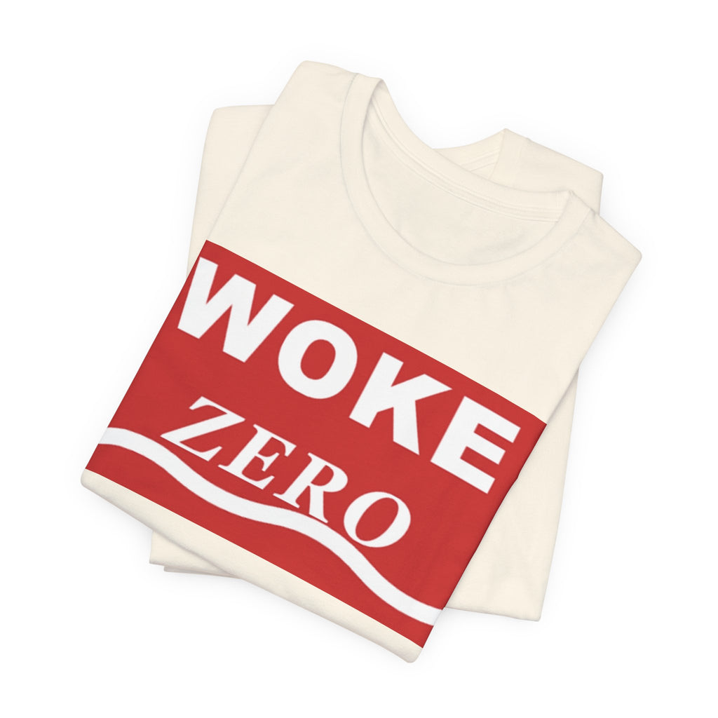 Woke Zero Tee — Bold Red Statement T-Shirt