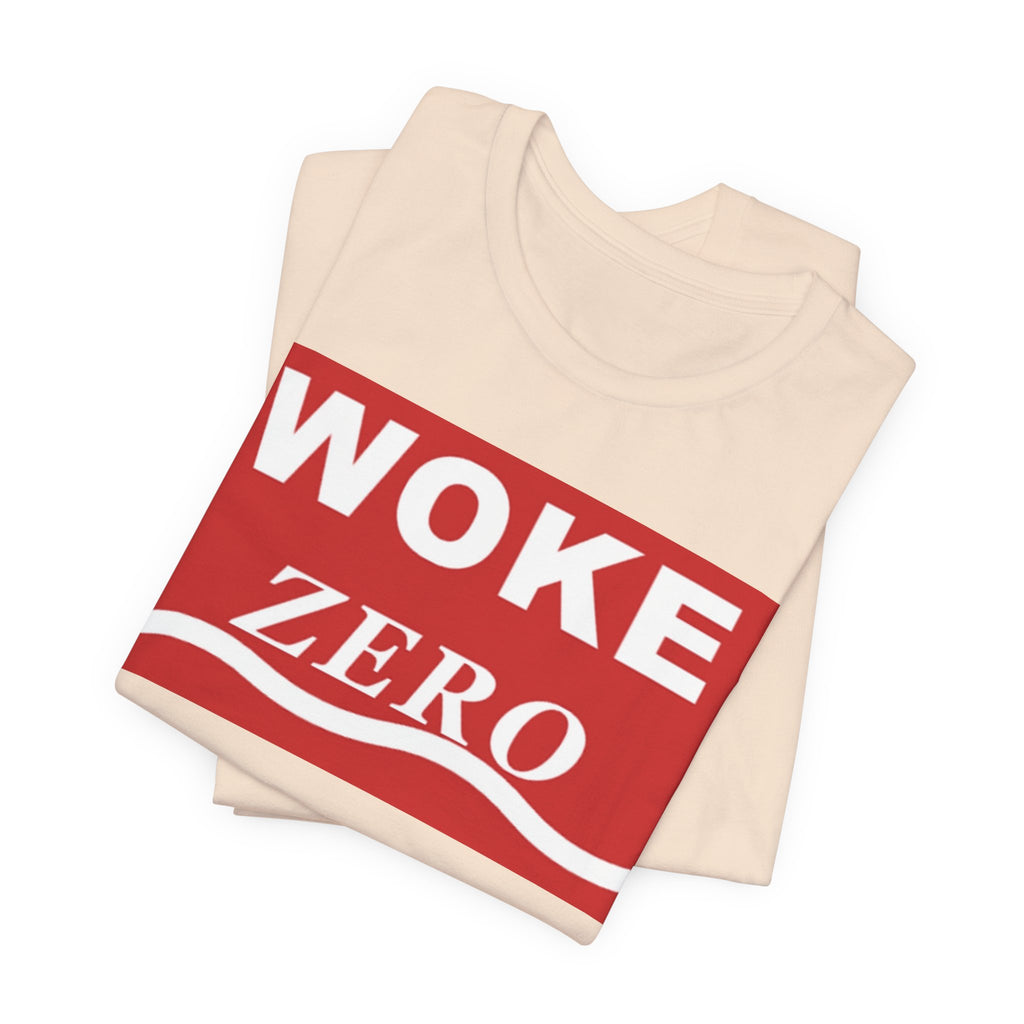 Woke Zero Tee — Bold Red Statement T-Shirt