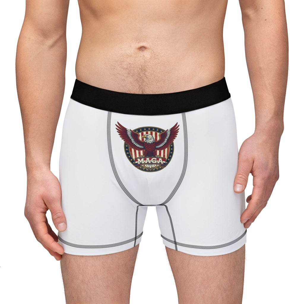 Men's Boxer Briefs with Eagle Crest Graphic