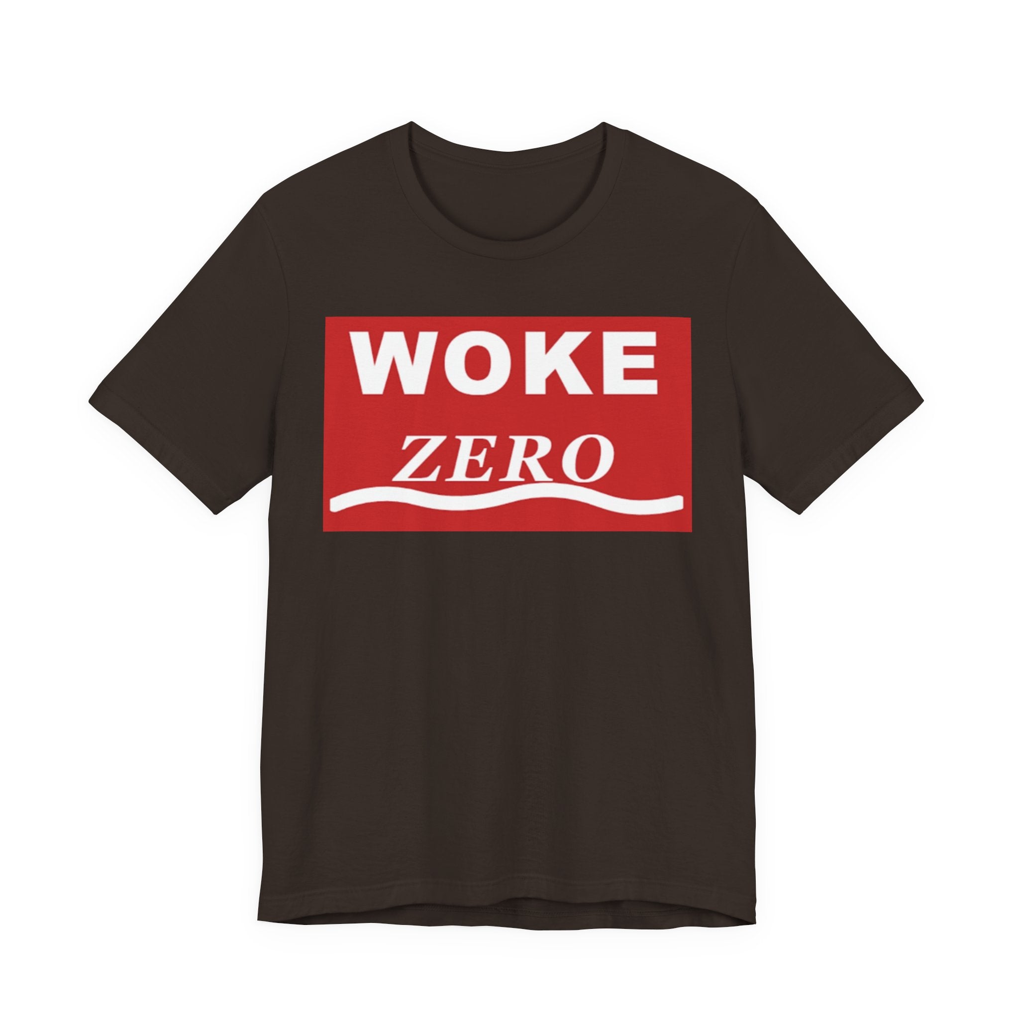 Woke Zero Tee — Bold Red Statement T-Shirt