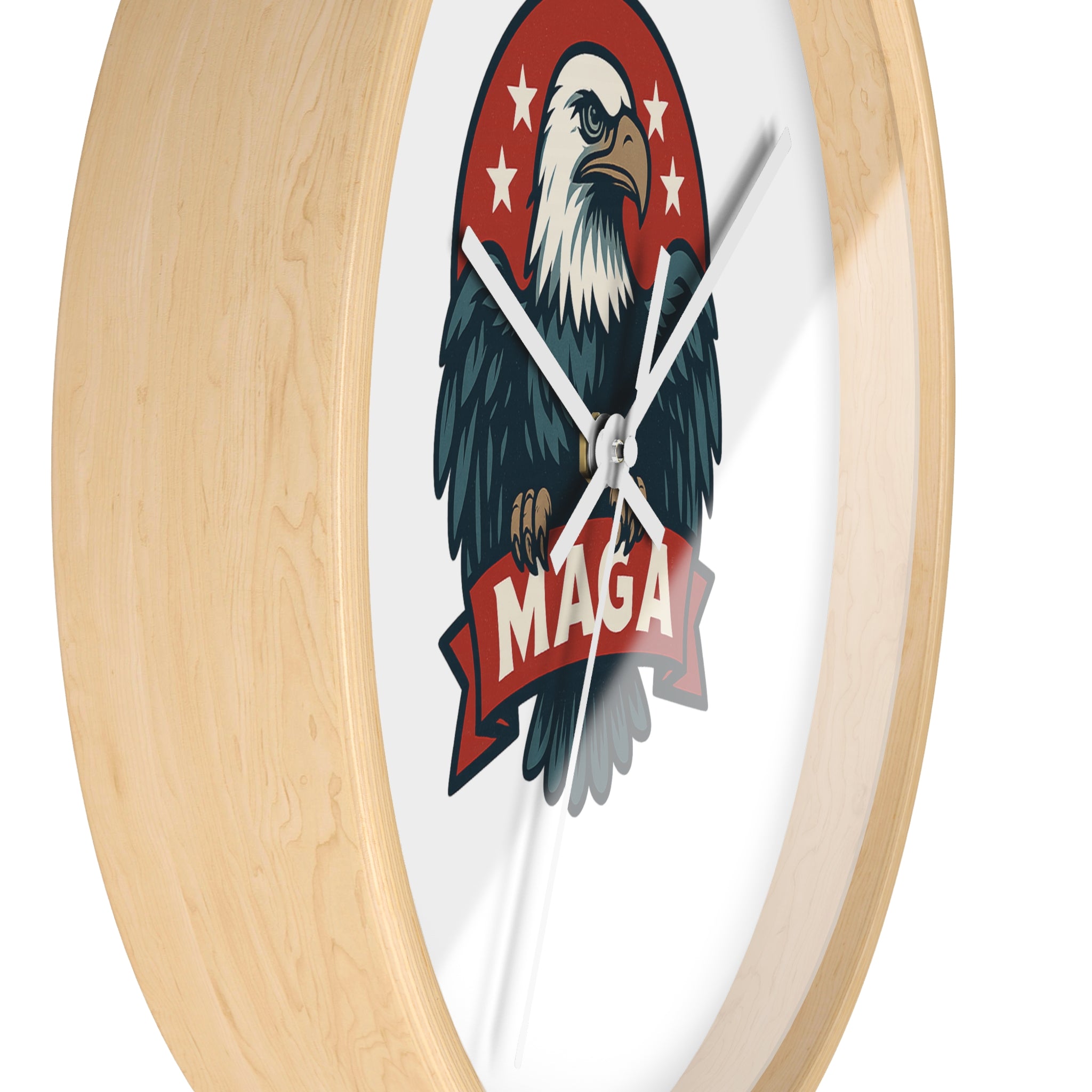 MAGA Eagle Wall Clock — Patriotic American Eagle Timepiece