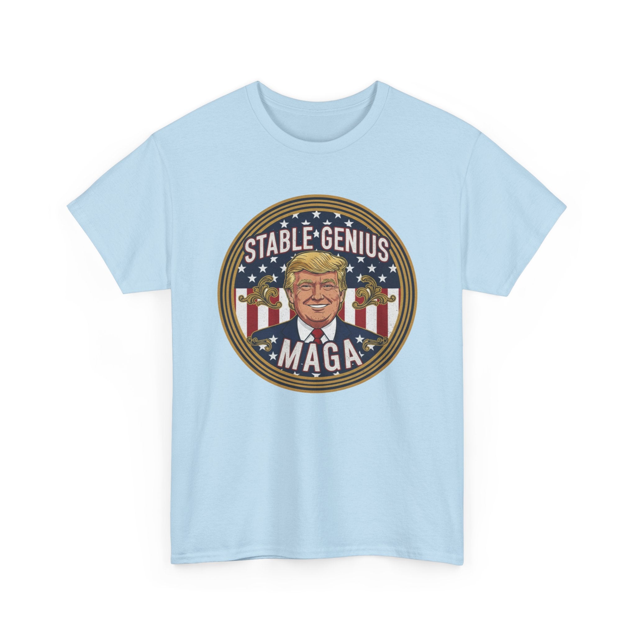 Unisex Heavy Cotton Tee--"Stable Genuis MAGA"