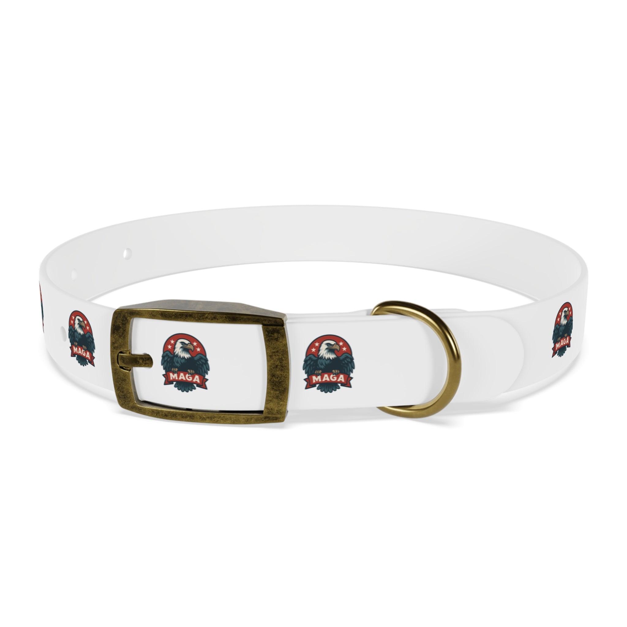 Patriotic MAGA Dog Collar — American Flag Eagle Design for Small & Large Dogs