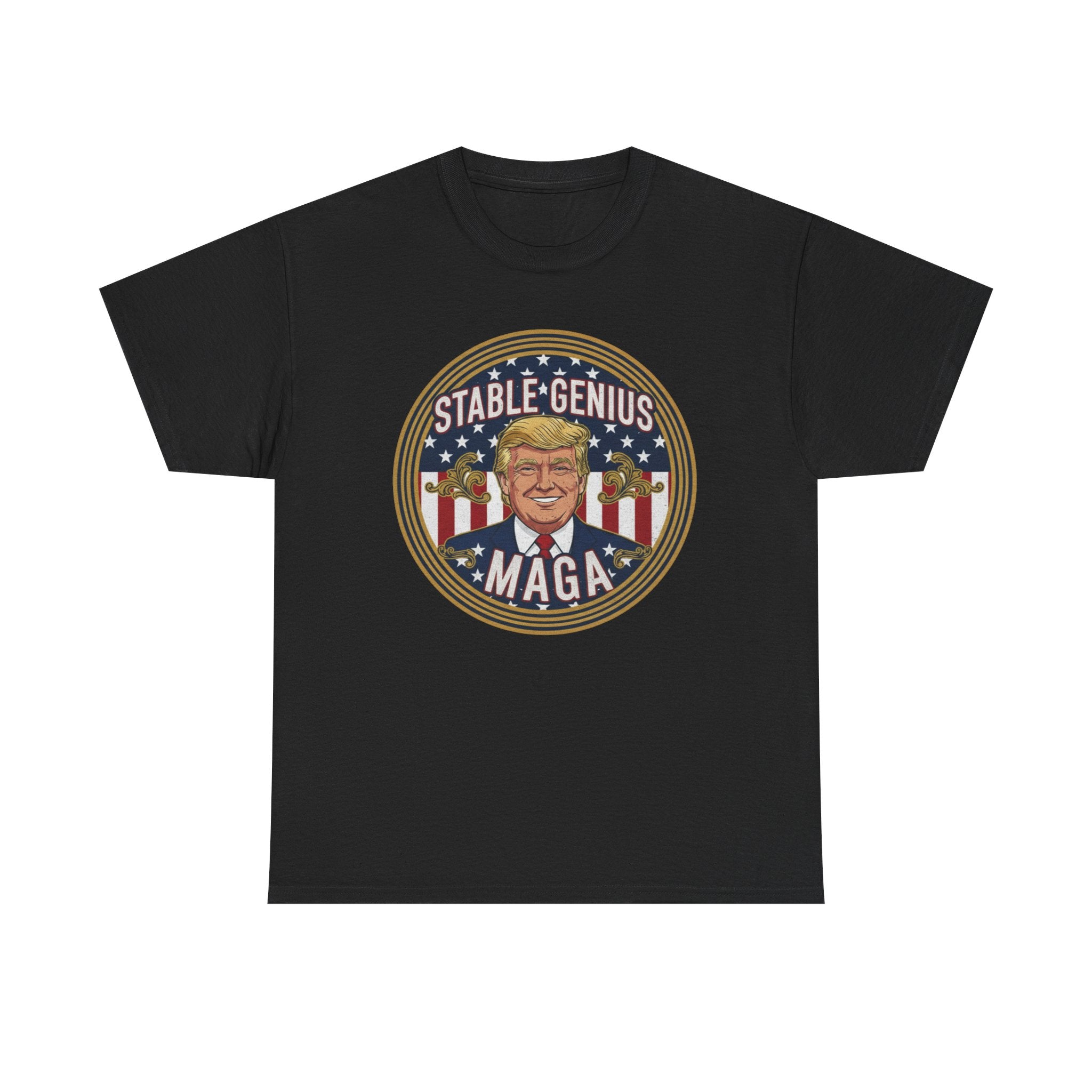 Unisex Heavy Cotton Tee--"Stable Genuis MAGA"