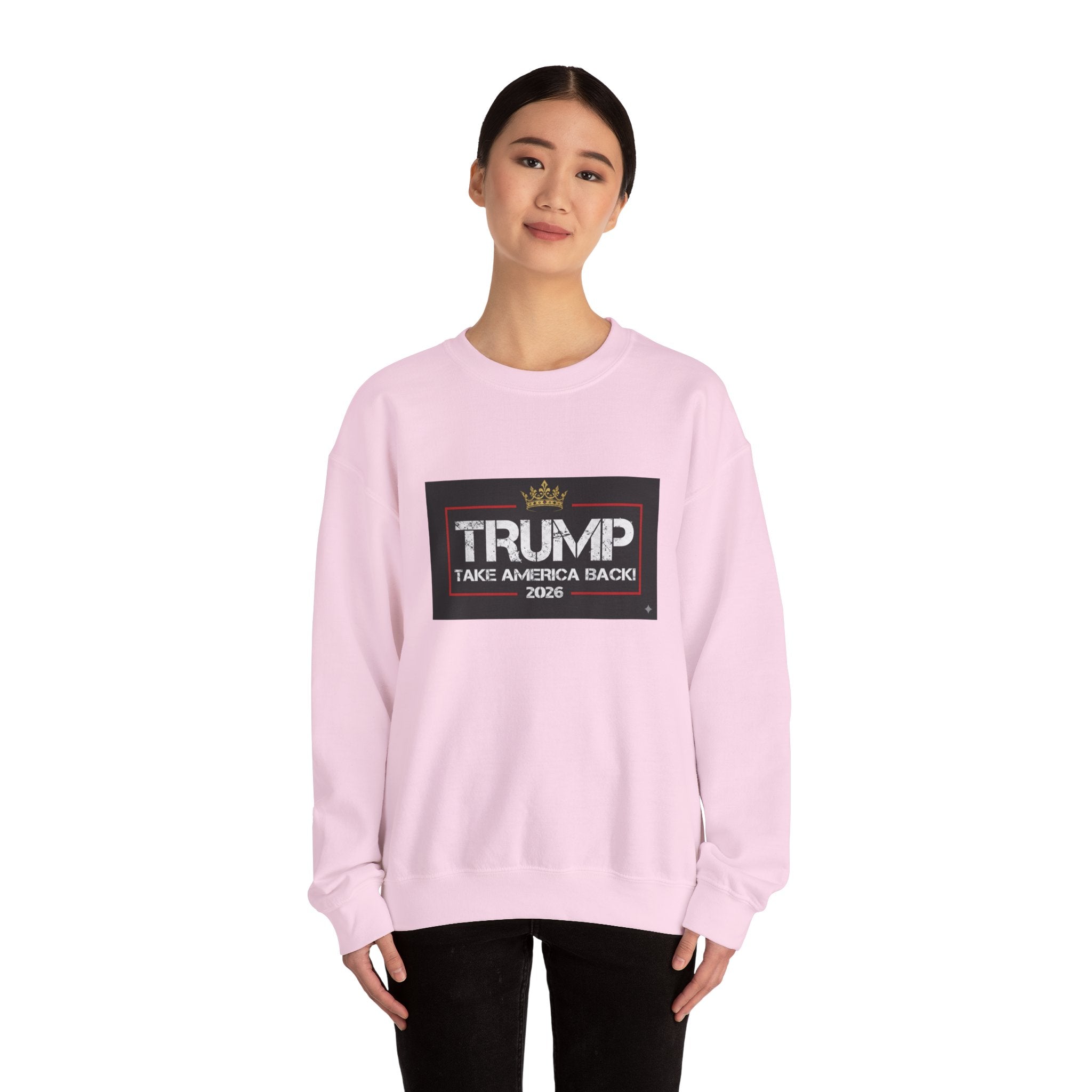Crewneck Sweatshirt — "TAKE AMERICA BACK" 2028 Political Graphic