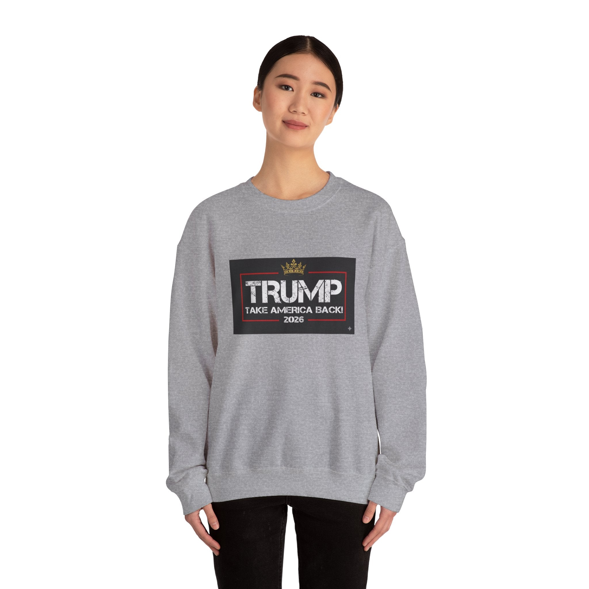 Crewneck Sweatshirt — "TAKE AMERICA BACK" 2028 Political Graphic