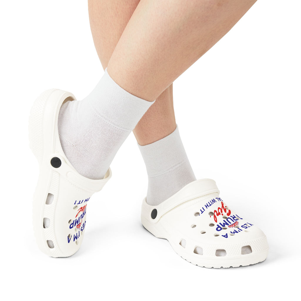 Trump Girl EVA Foam Clogs — "Yes I'm a Trump Girl" Printed Slip-On Shoes