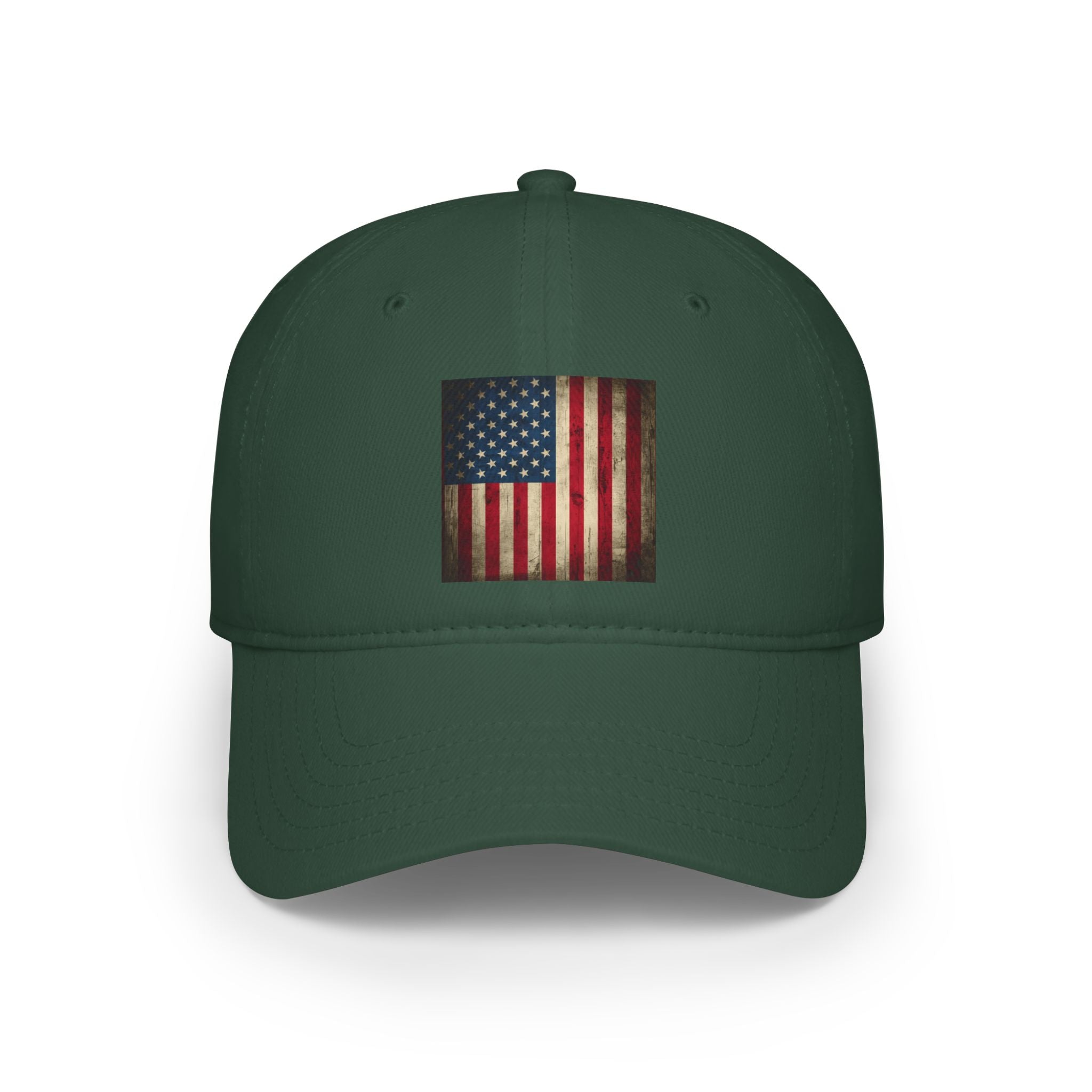 Unisex Distressed American Flag Low Profile Baseball Cap
