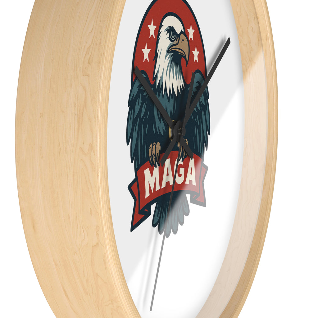 MAGA Eagle Wall Clock — Patriotic American Eagle Timepiece