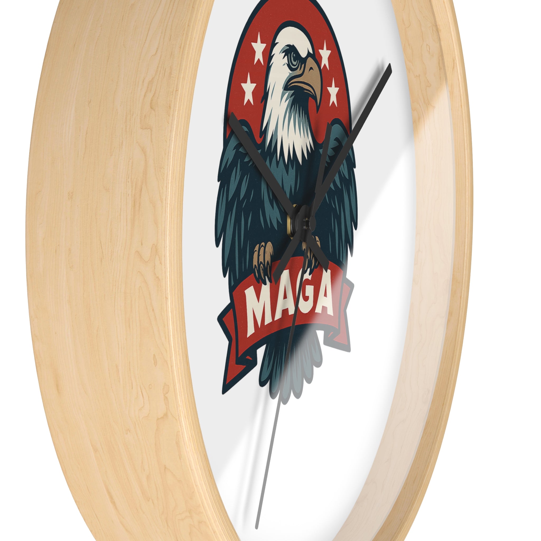 MAGA Eagle Wall Clock — Patriotic American Eagle Timepiece