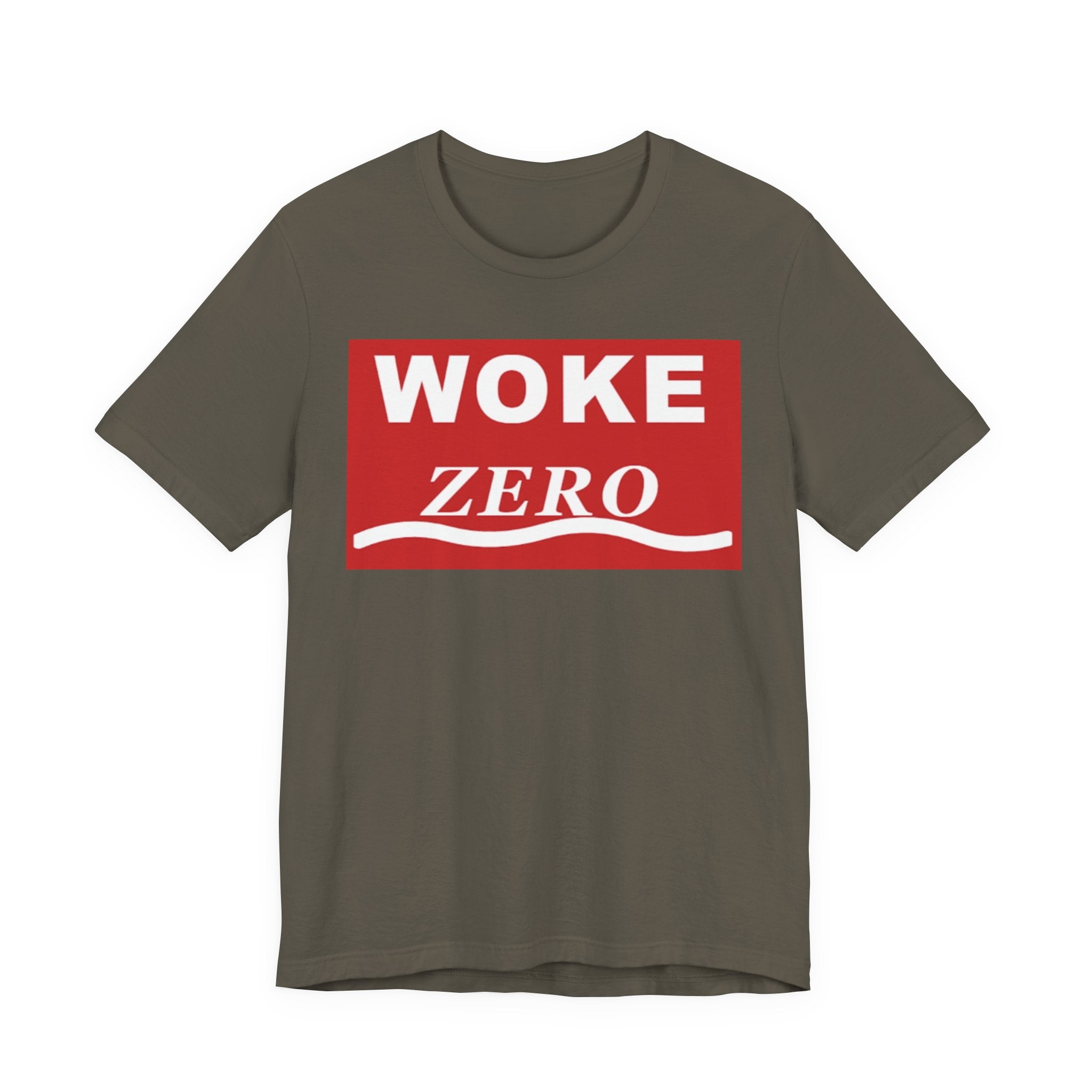 Woke Zero Tee — Bold Red Statement T-Shirt