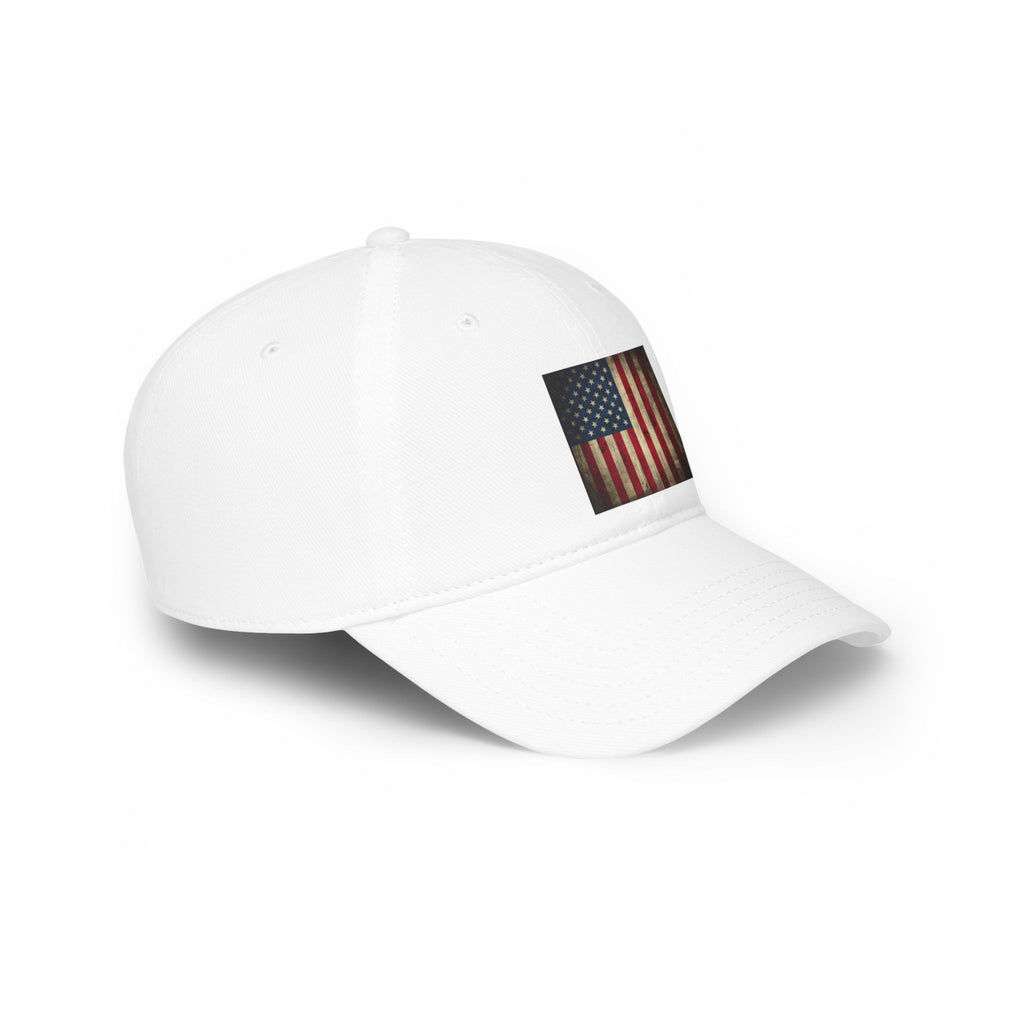 Unisex Distressed American Flag Low Profile Baseball Cap