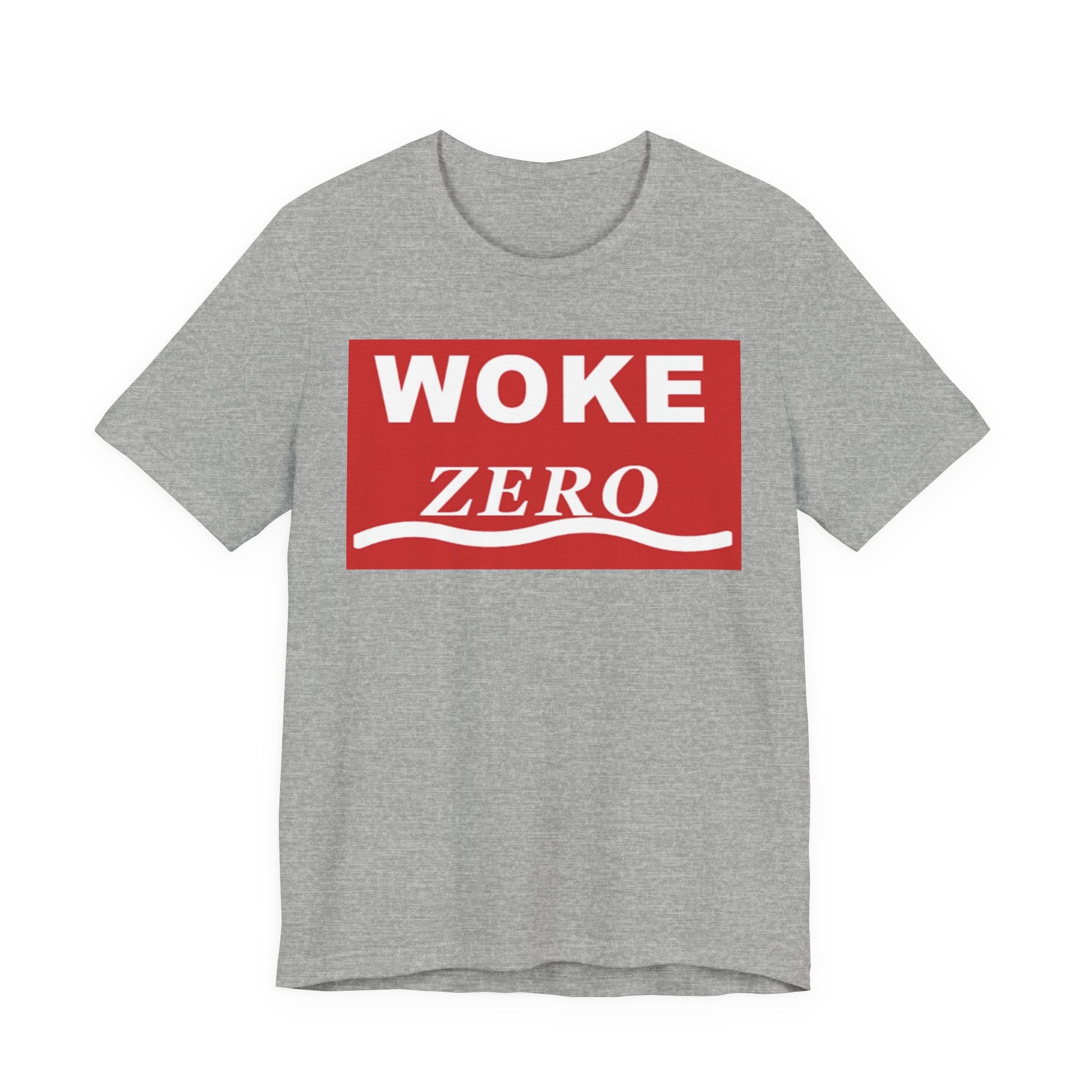 Woke Zero Tee — Bold Red Statement T-Shirt