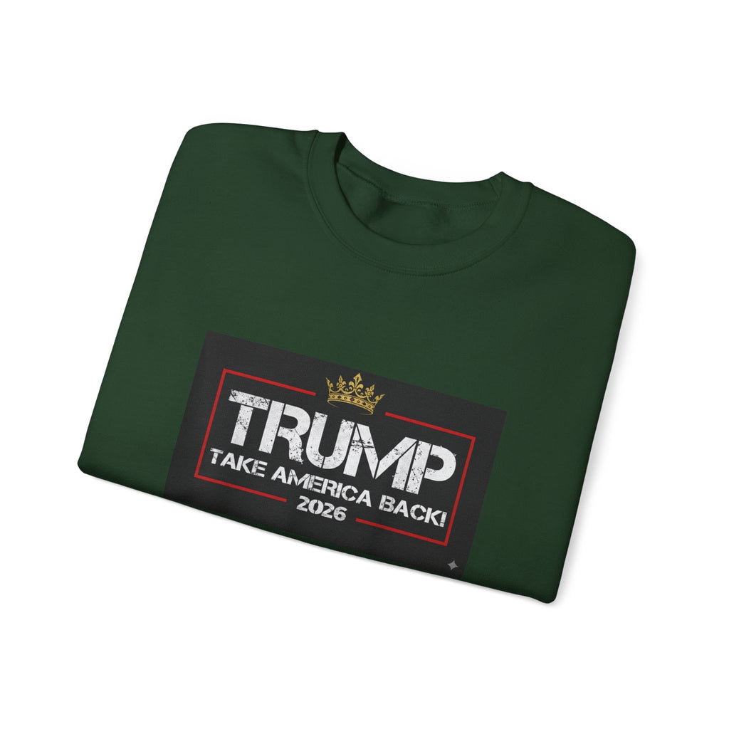 Crewneck Sweatshirt — "TAKE AMERICA BACK" 2028 Political Graphic