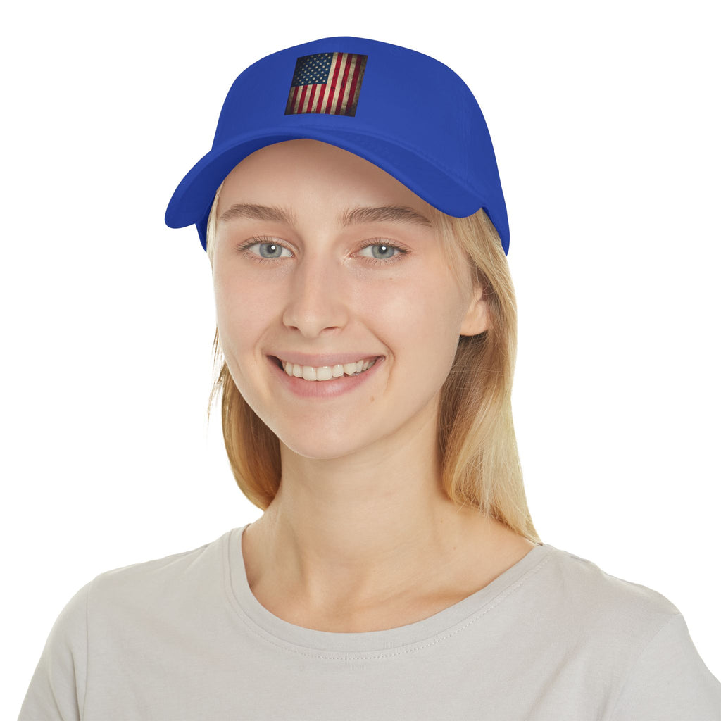 Unisex Distressed American Flag Low Profile Baseball Cap
